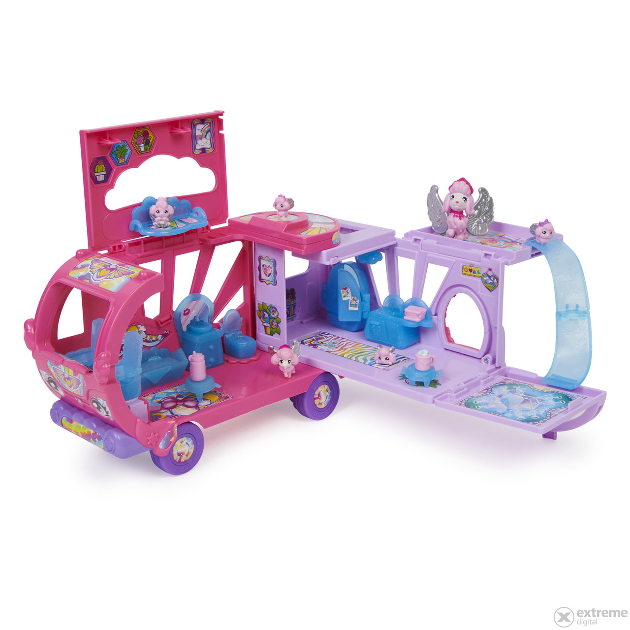 Set de joaca Hatchimals, Familia de caniches, Roz, 5 ani+