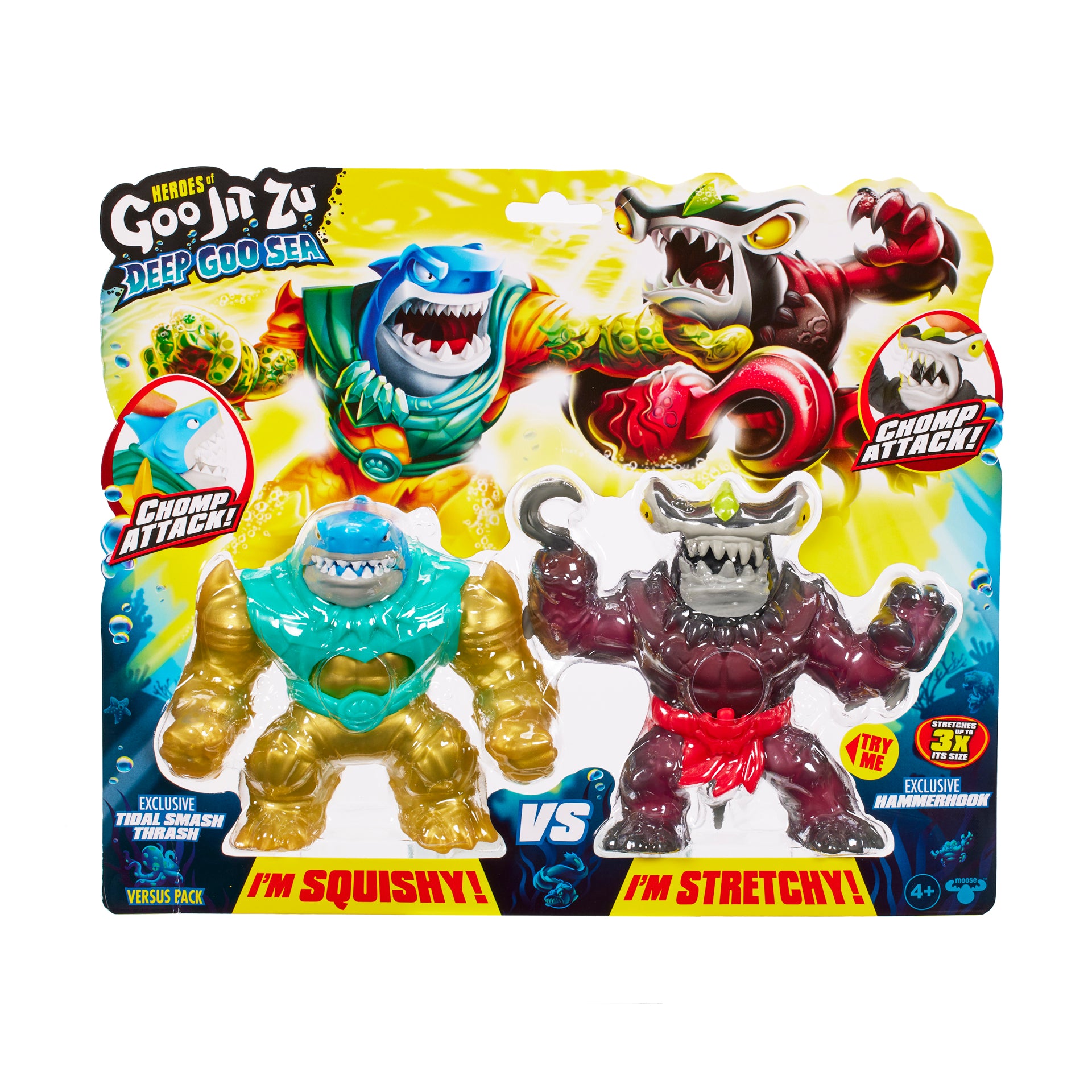 Figurina elastica Goo Jit Zu set 2 Smash Thrash vs Hammerhook 42575-42628