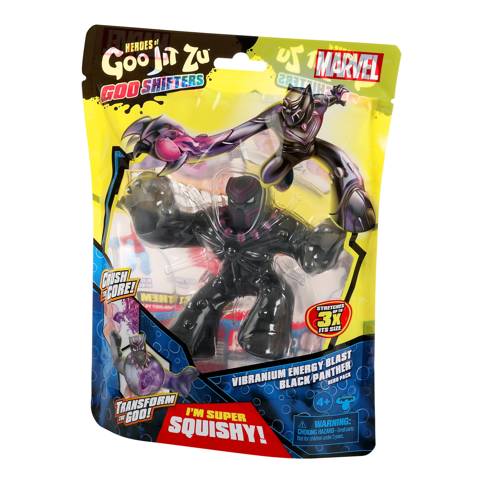 Figurina elastica Goo Jit Zu Goo Shifters Marvel-  Black Panther 42577-42580