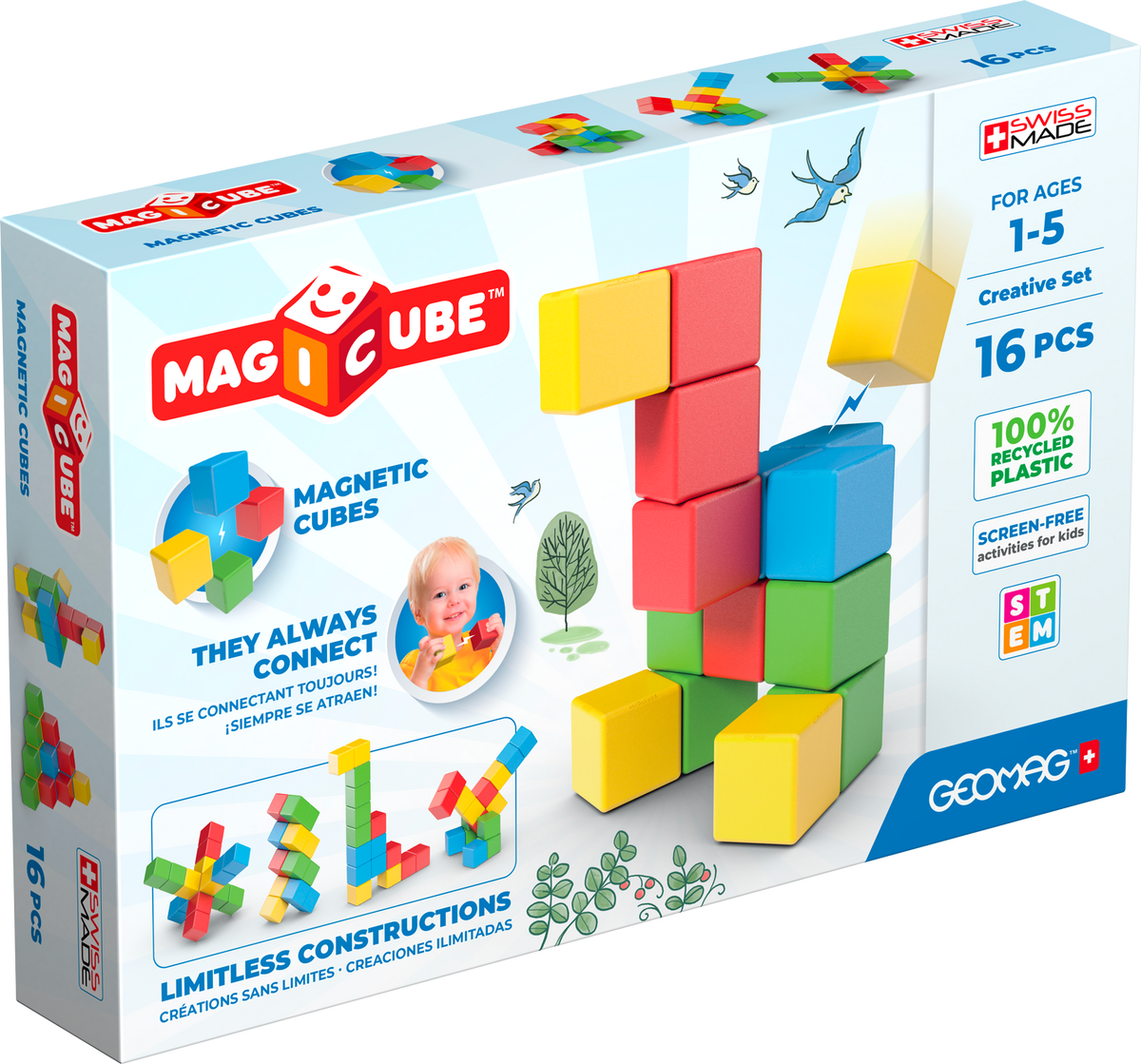 Magicube set magnetic cuburi 16 piese 247