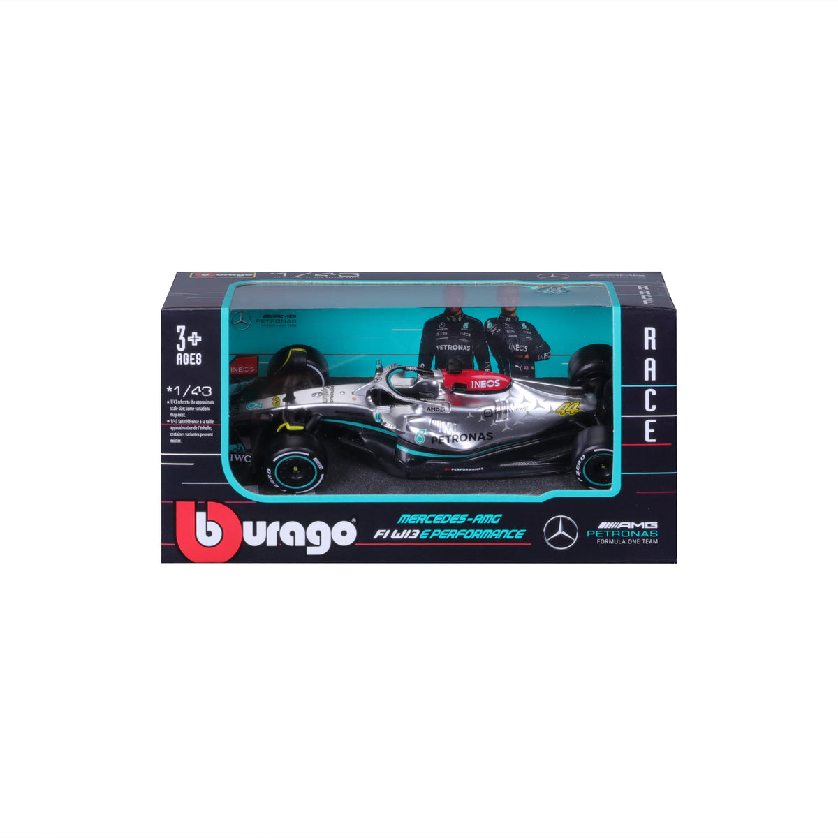 Macheta masinuta Bburago F1 Mercedes AMG F1W13 e Performance PETRONAS, BB38165-38065LH