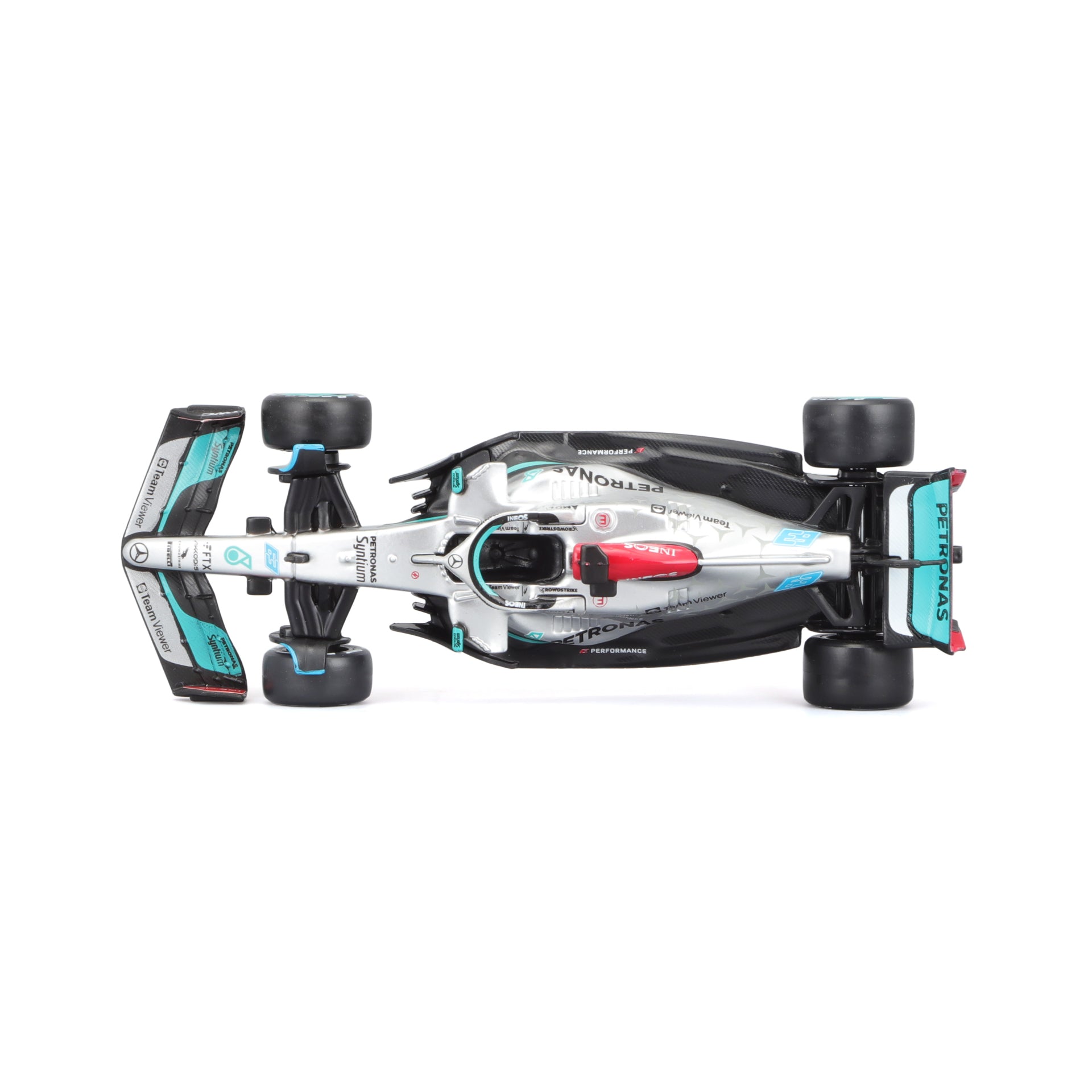 Macheta masinuta Bburago F1 Mercedes AMG F1W13 e Performance PETRONAS, 18-38165-38065