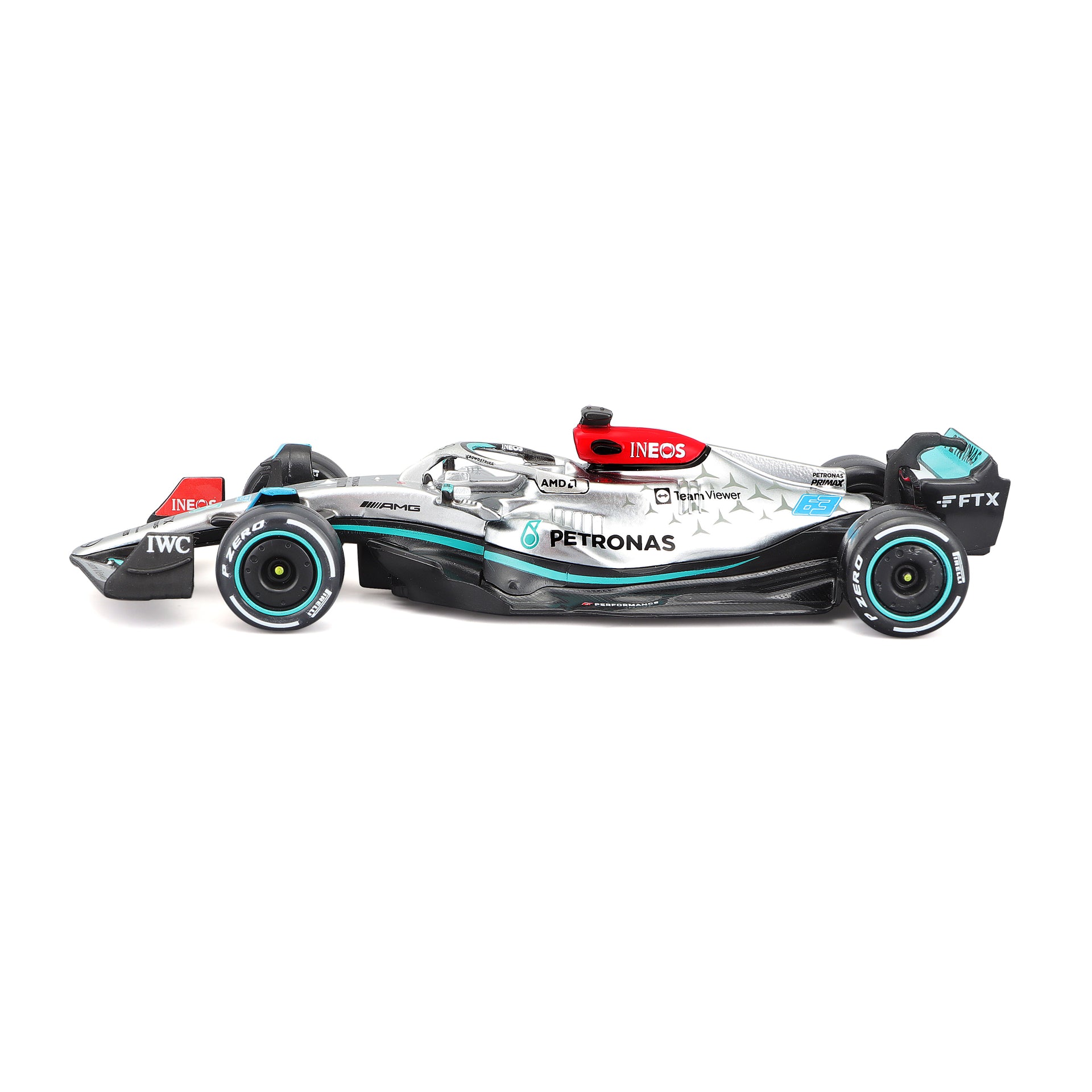 Macheta masinuta Bburago F1 Mercedes AMG F1W13 e Performance PETRONAS, 18-38165-38065