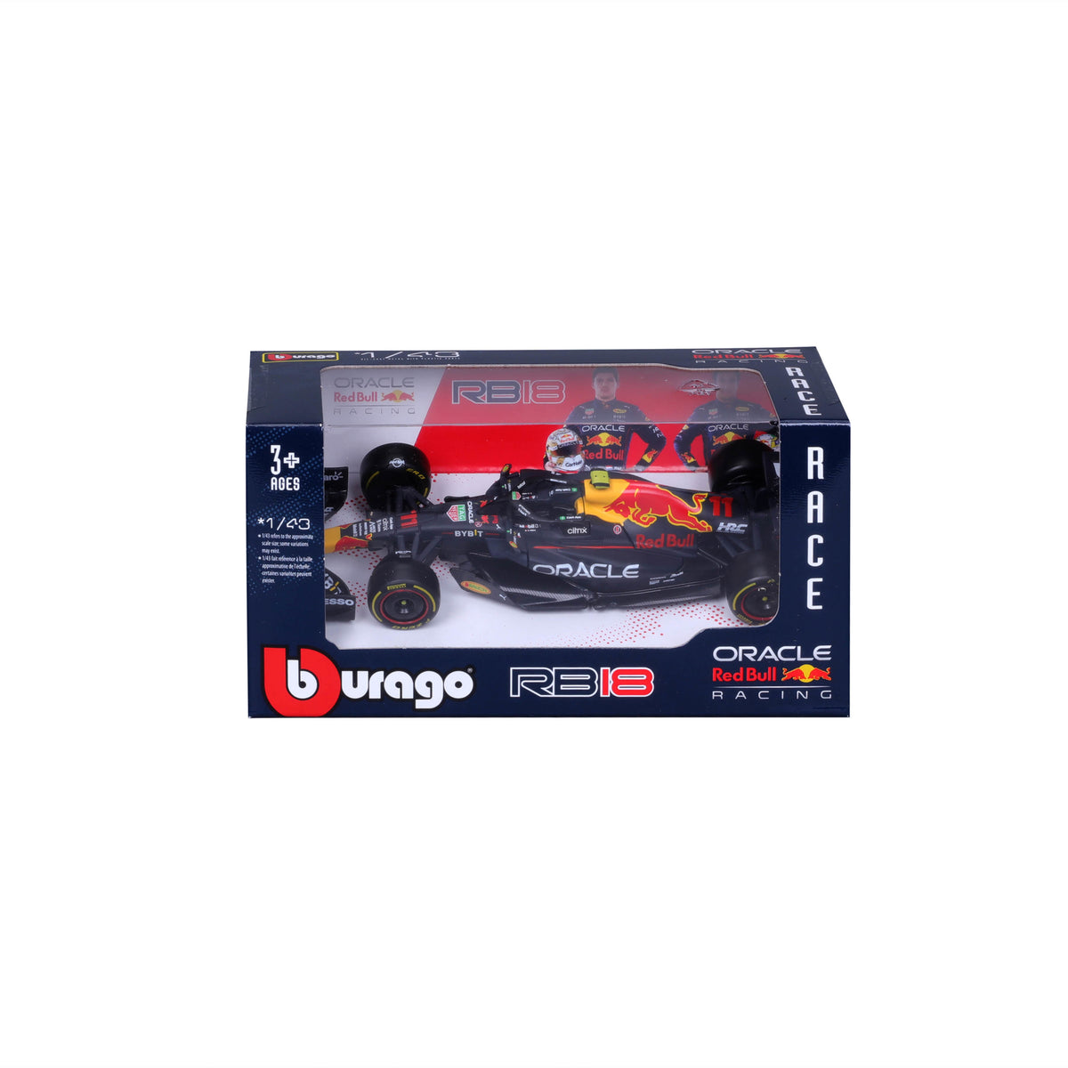 Macheta Masinuta BBurago 1:43 F1 RB18 ORACLE RedBull RACING, 18-38161-38061