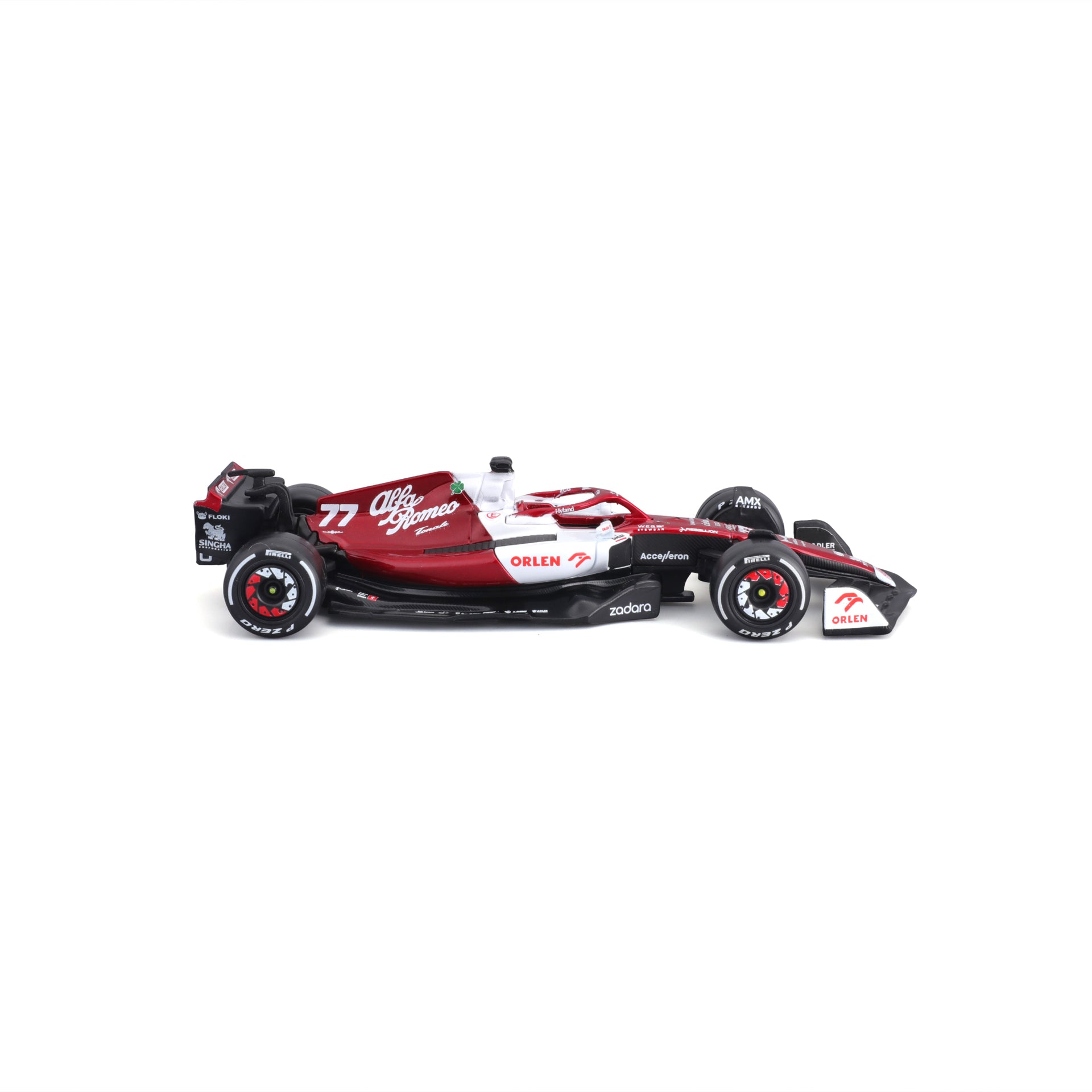 Macheta masinuta Bburago 1:43 F1 Alfa Romeo C42 Orlen “Valtteri Bottas” 77, 18-38167-38067