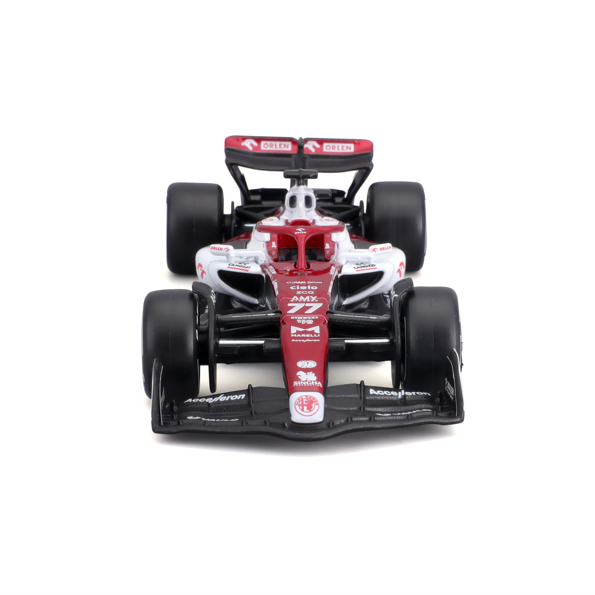 Macheta masinuta Bburago 1:43 F1 Alfa Romeo C42 Orlen “Valtteri Bottas” 77, 18-38167-38067