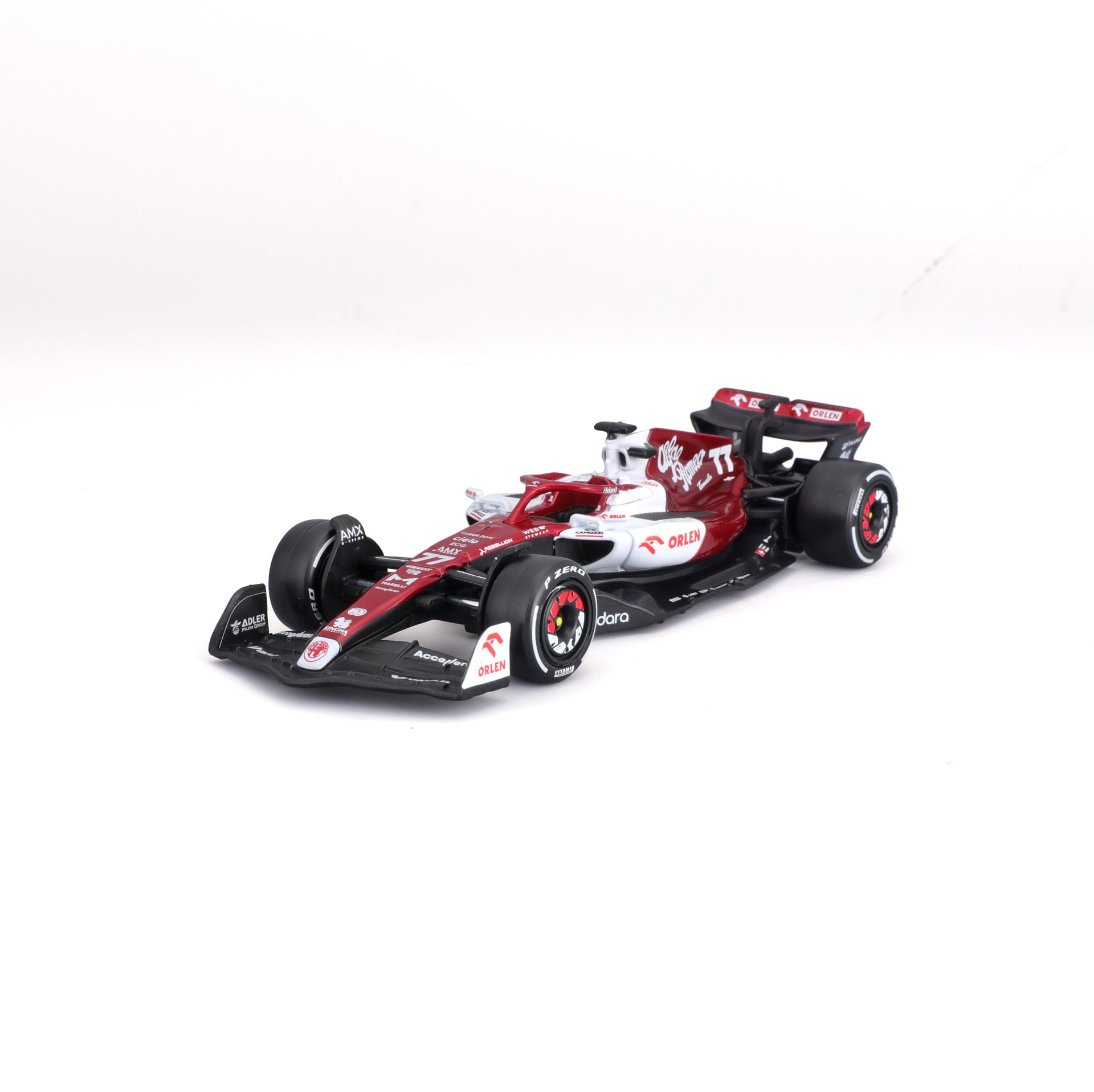 Macheta masinuta Bburago 1:43 F1 Alfa Romeo C42 Orlen “Valtteri Bottas” 77, 18-38167-38067