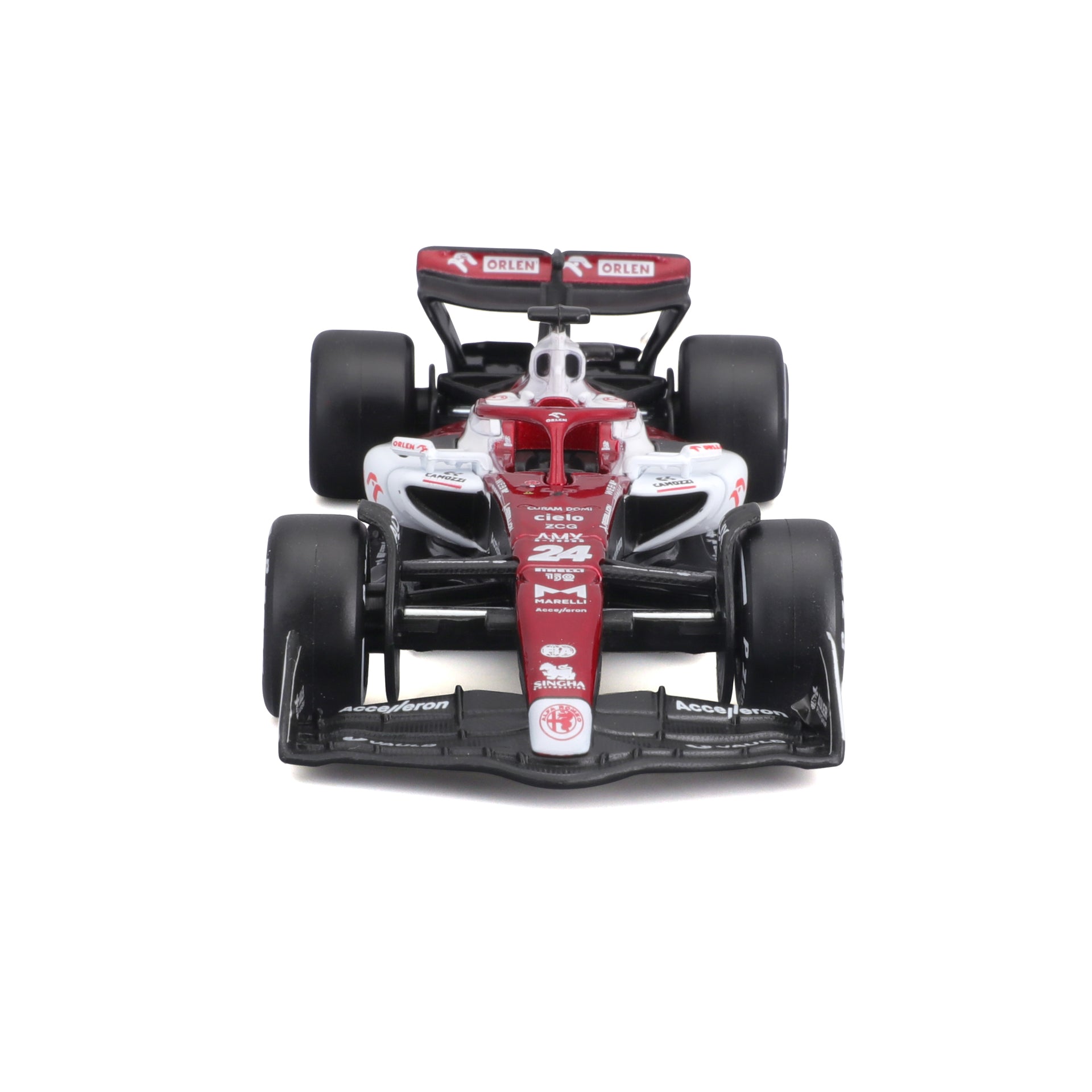 Macheta masinuta Bburago 1:43 F1  Alfa Romeo C42 Orlen  Zhou Guanyu #24, 18-38167-38067