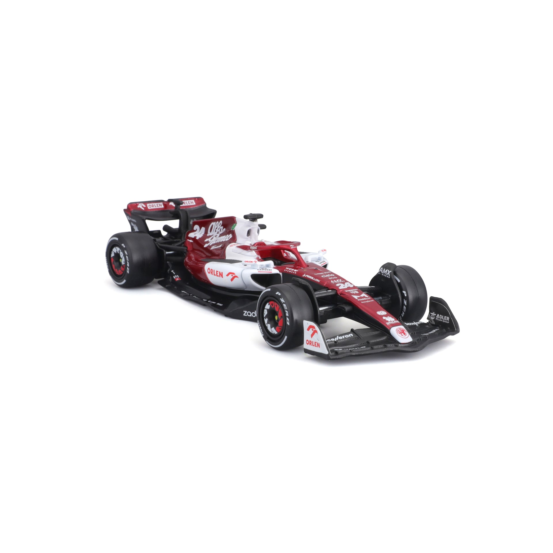 Macheta masinuta Bburago 1:43 F1  Alfa Romeo C42 Orlen  Zhou Guanyu #24, 18-38167-38067