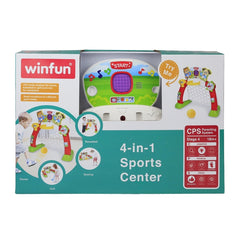 Jucarie copii interactiva centru sport 4 in 1 cu sunete si lumini Winfun 006001