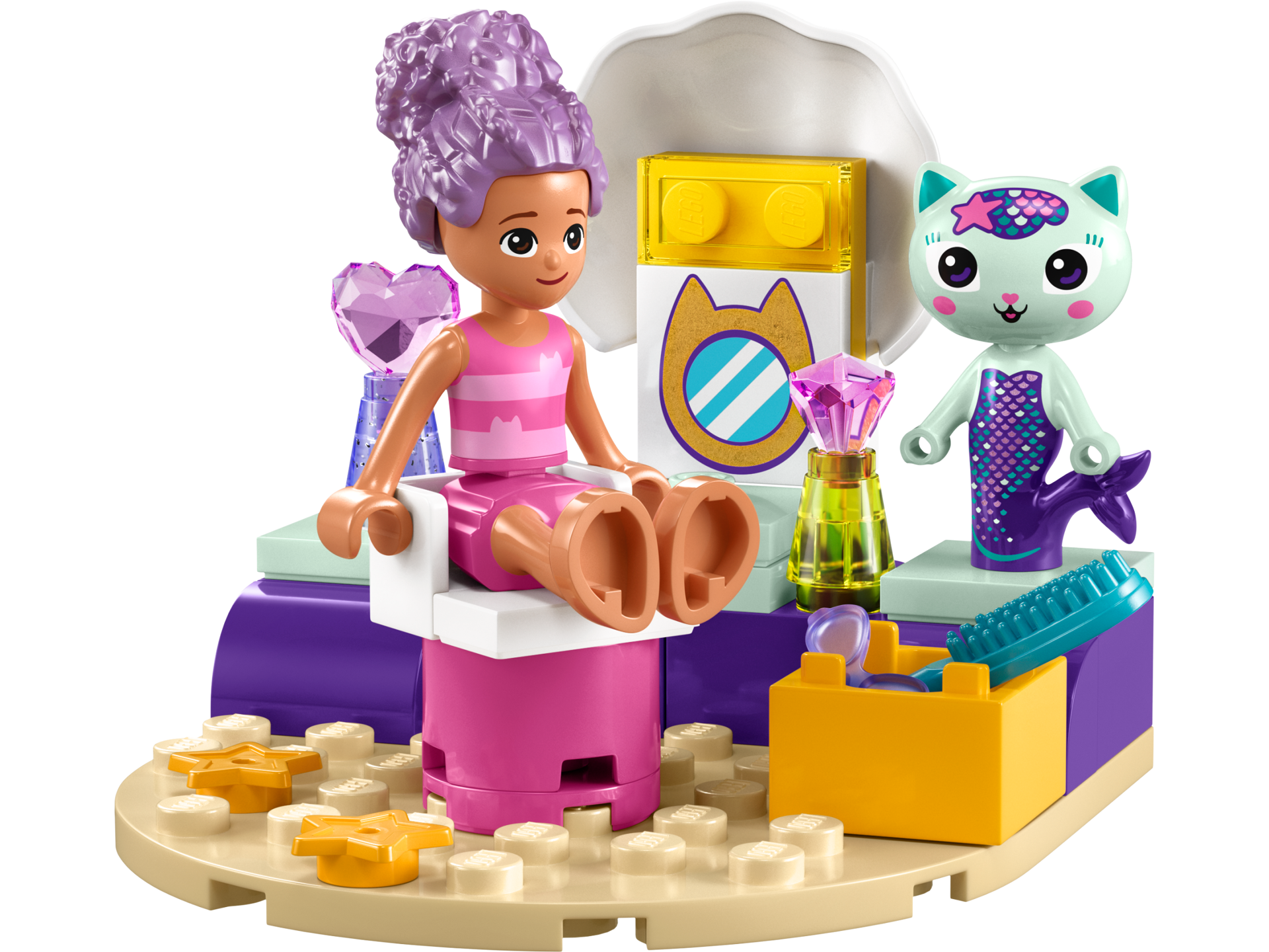 LEGO® Gabby's Dollhouse - Barca cu spa a lui Gabby si a Pisirenei 10786, 88 piese