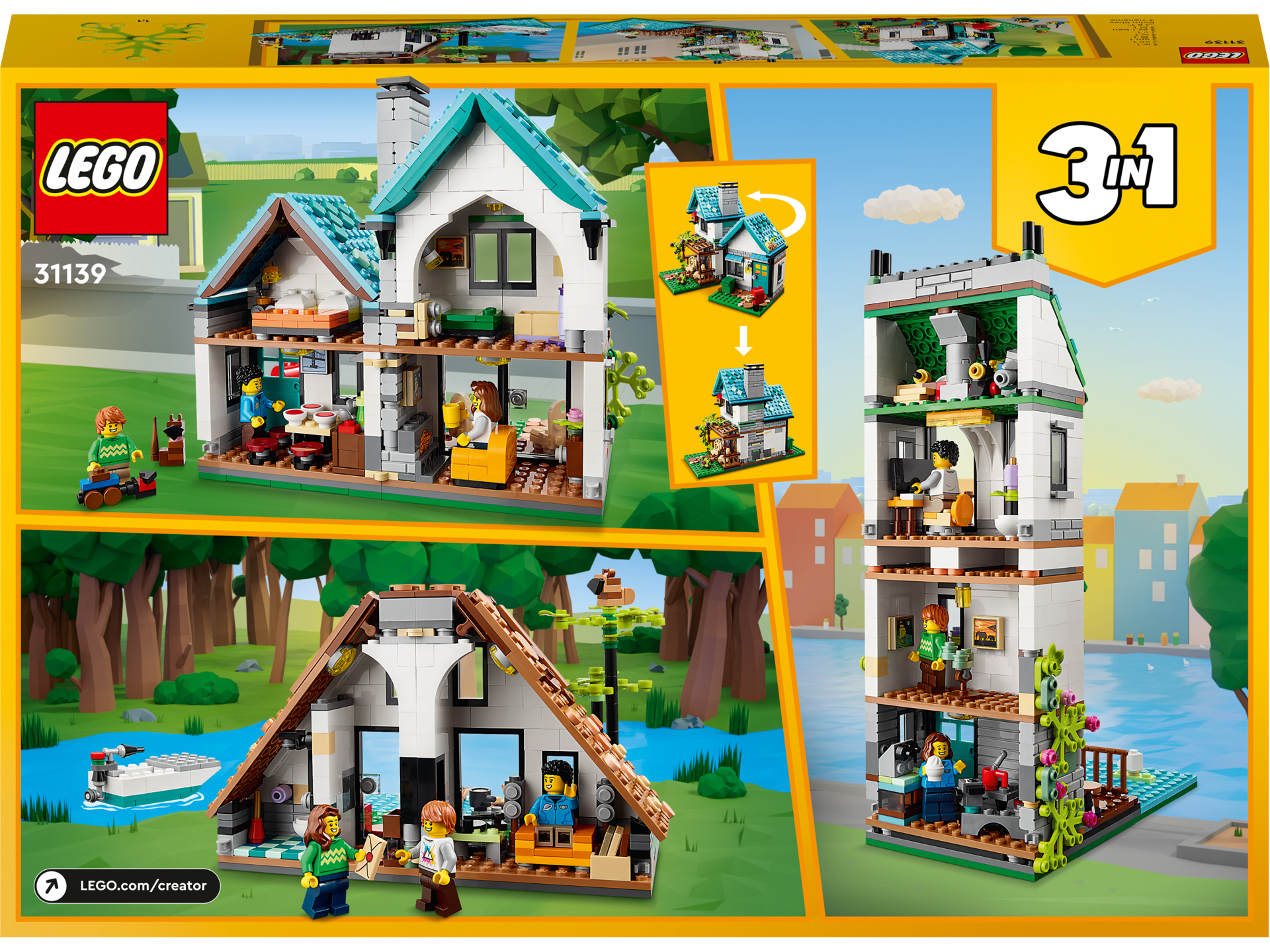 LEGO® Creator 3 in 1 - Casa primitoare 31139, 808 piese