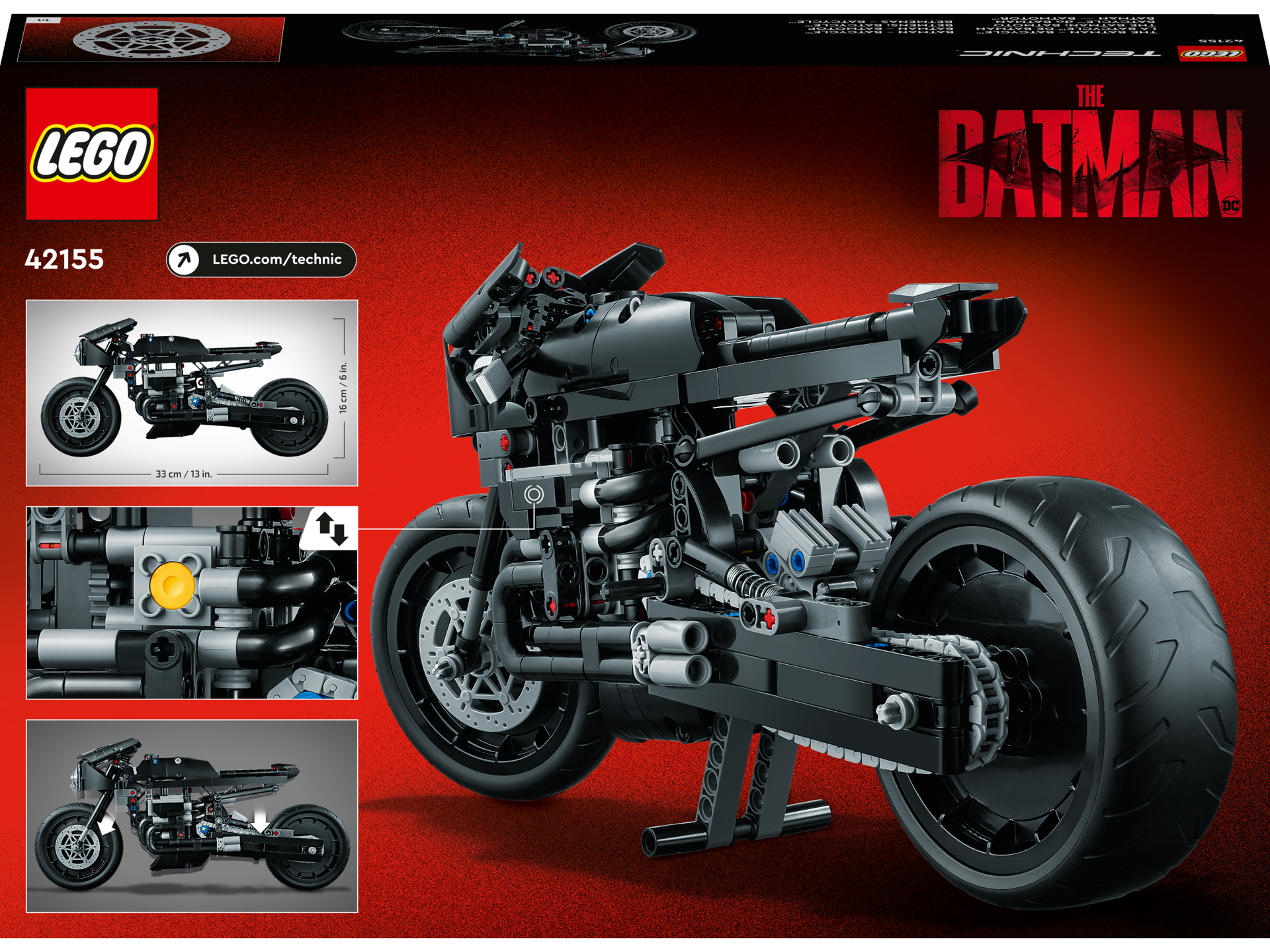 LEGO® Technic - BATMAN – BATMOBILE™ 42155, 641 piese