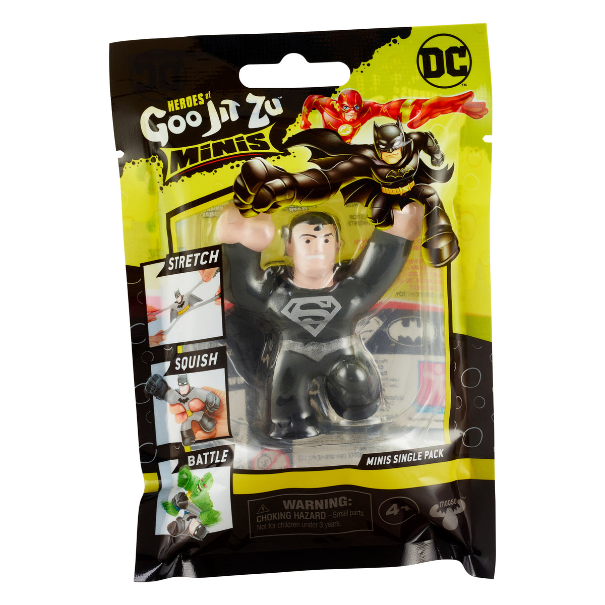 Figurina elastica Goo Jit Zu Minis DC S4 Black Suit Superman 41395-41503