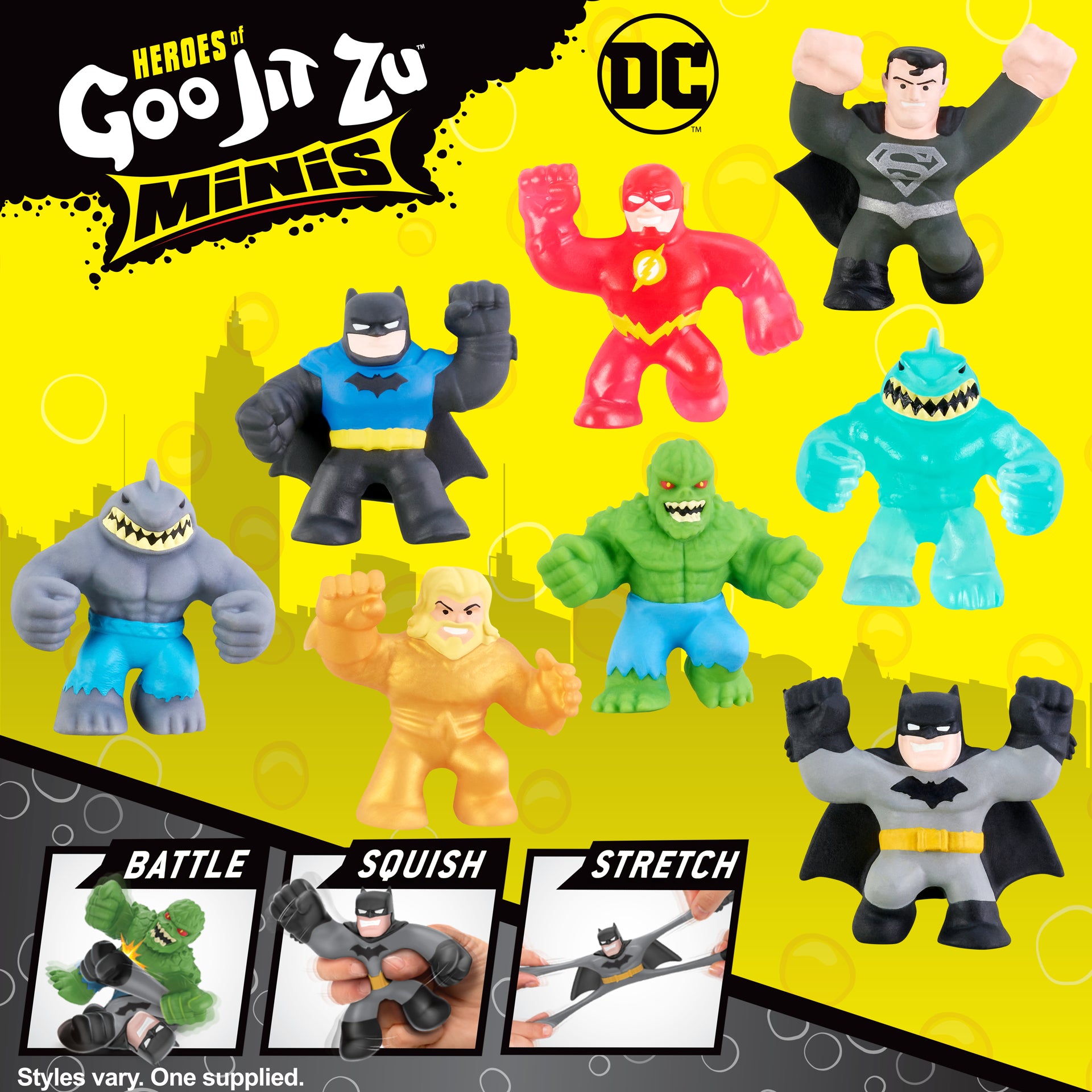 Figurina elastica Goo Jit Zu Minis DC S4 Armor Batman 41395-41505