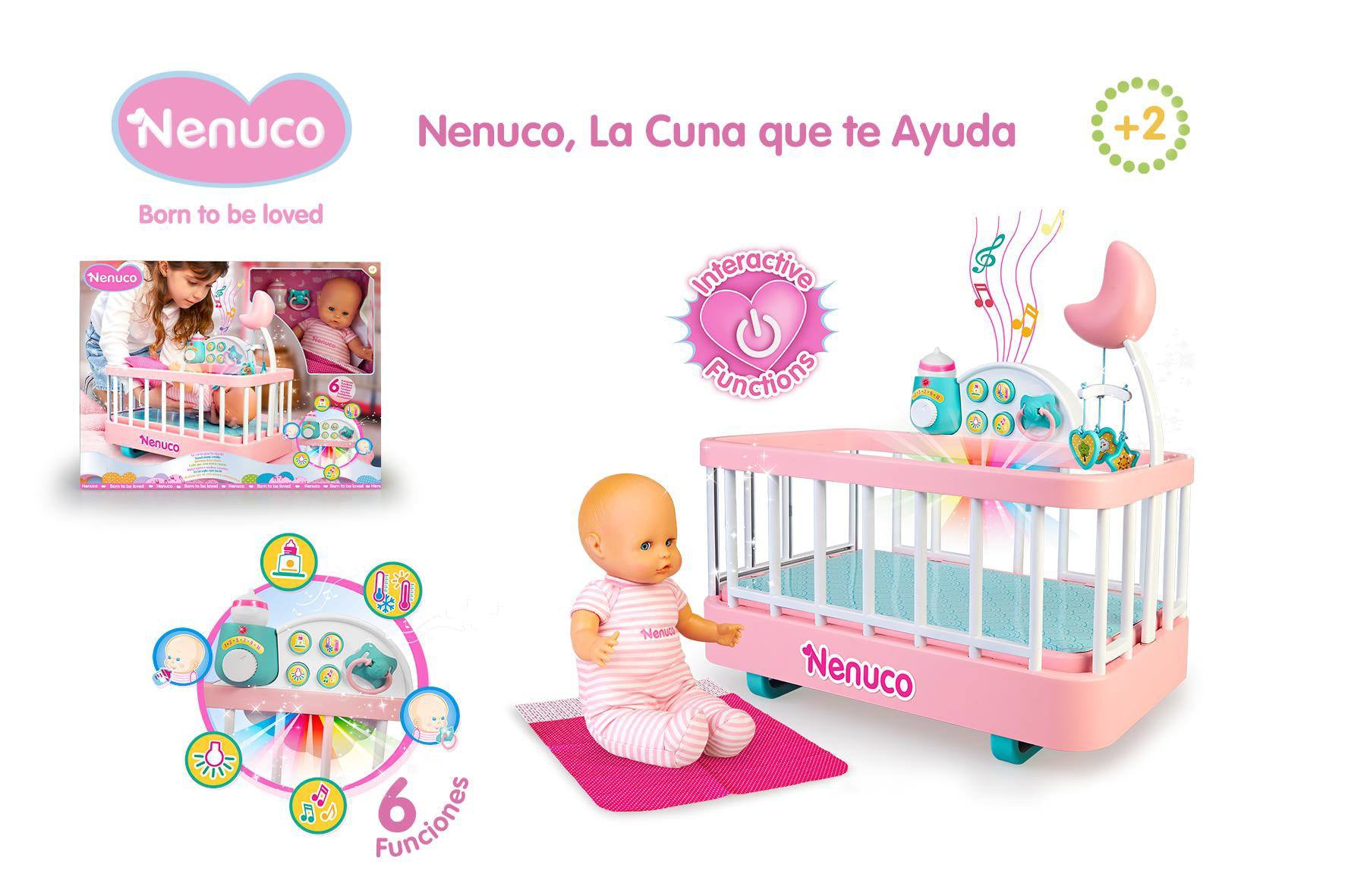 Papusa bebelus Nenuco si patutul ei cu lumini si sunete, 700017203