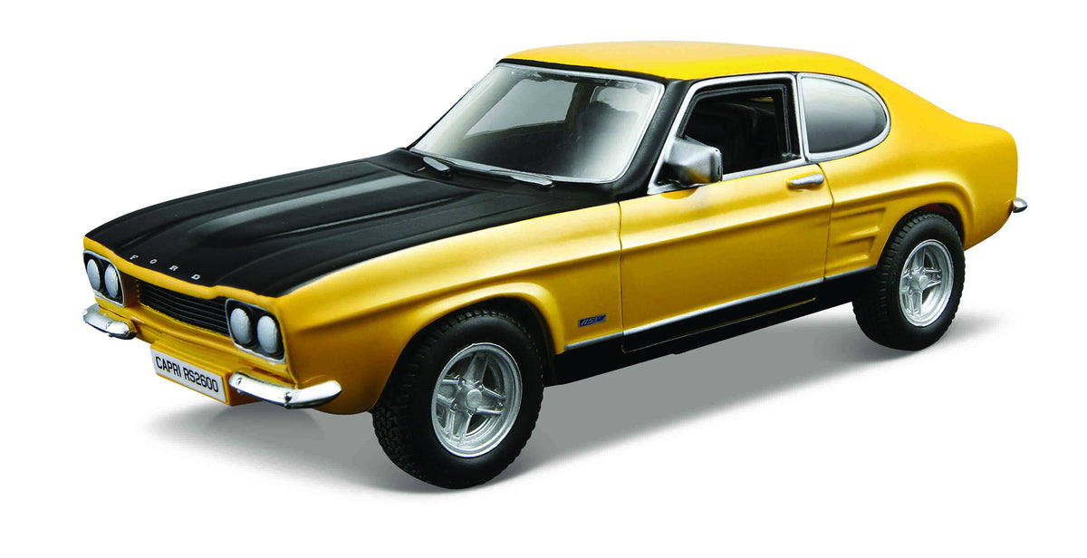 Macheta Masinuta Bburago 1:32 Ford Capri RS2600 ( 1970) Galben, BB43100-43055