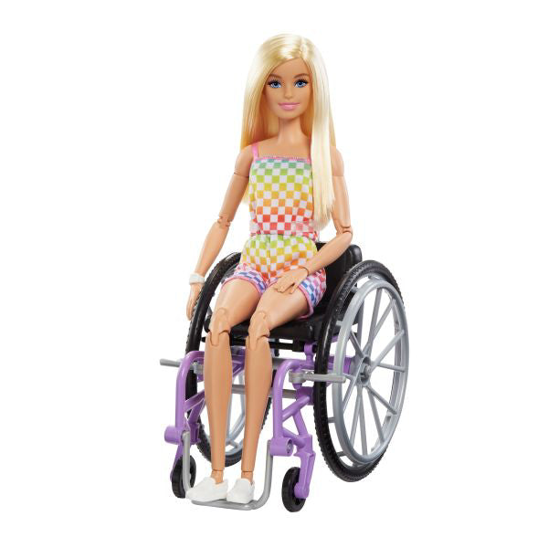 Papusa Barbie in scaun cu rotile, Mattel, 3 ani+, Multicolor