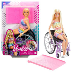 Papusa Barbie in scaun cu rotile, Mattel, 3 ani+, Multicolor