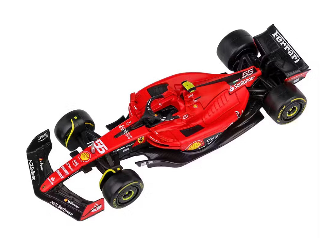 Macheta Masinuta Bburago 1:43 F1 Ferrari Racing WB 2023 #55 Carlos Sainz, BB36820-36836-55