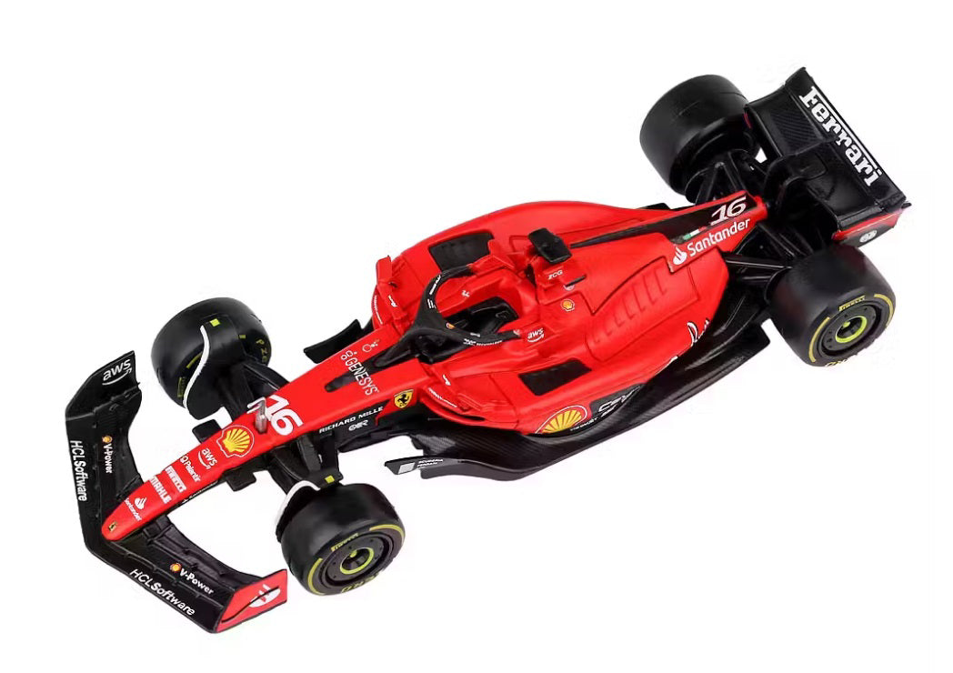 Macheta Masinuta Bburago 1:43 Ferrari Reacing WB2023 #16 Charles Leclerc, BB36820-36836-16