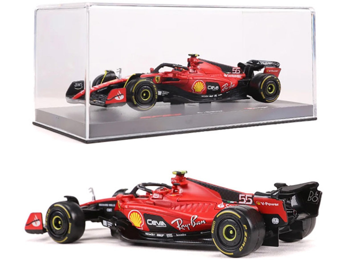 Macheta masinuta de colectie Bburago 1/43 F1 Formula Racing Ferrari SF23 Team #55 C. Sainz 36835/55