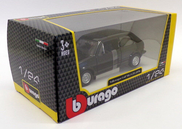 Macheta Masinuta Bburago 1:24 Volkswagen Golf Mk1 CT1(1979) Negru, BB20001A-21089