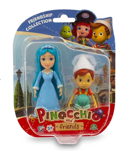 Figurina Pinocchio si Prietenii 9 cm Pinocchio si Zana cu par turcoaz FAPNH02000/PTF