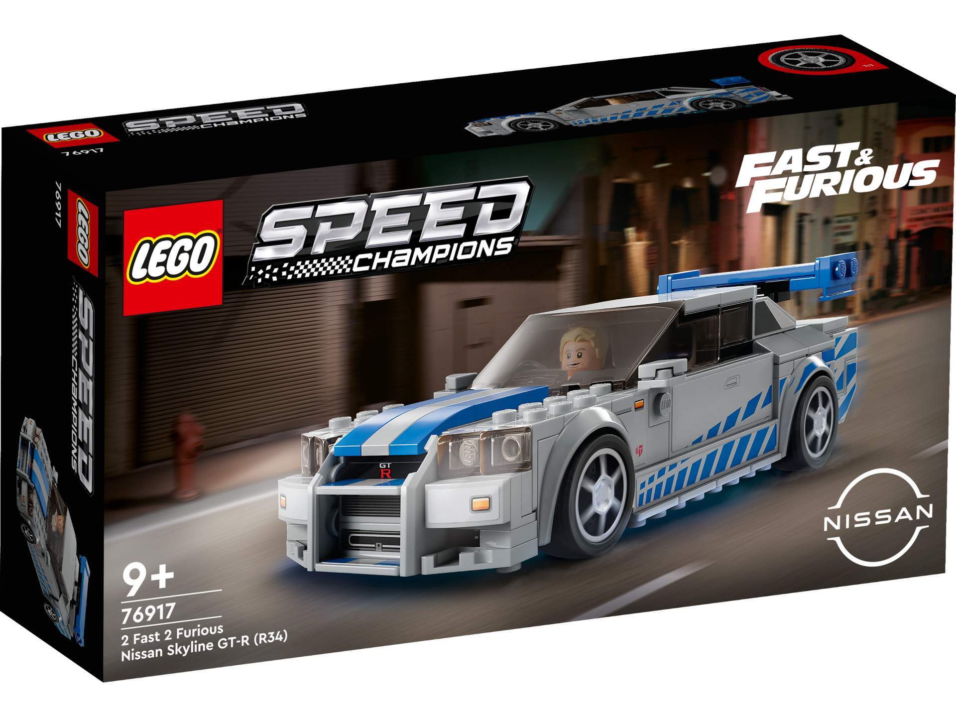 LEGO® Speed Champions - Nissan Skyline GT-R (R34) Mai furios, mai iute 76917, 319 piese