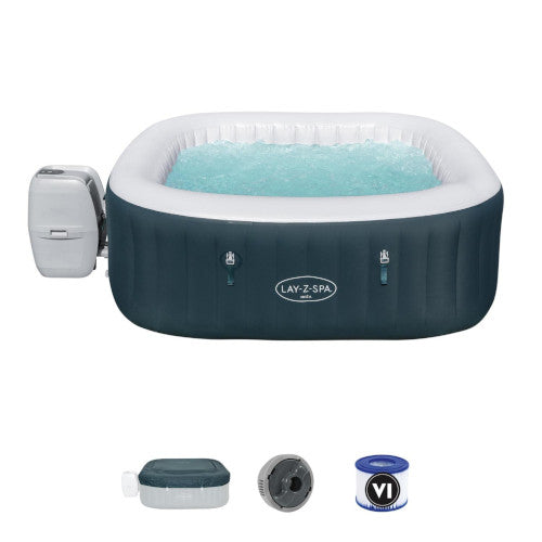 Piscina Patrata Jacuzzi Lay-Z-Spa Bestway BW SPA 132x132/180x180x66cm, 60015