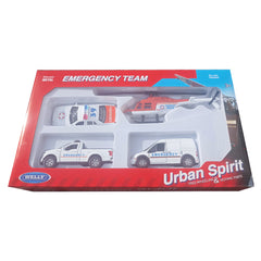 Set Masinute  Welly scara 1/64 Emergency Urban Spirit, W98160/4G