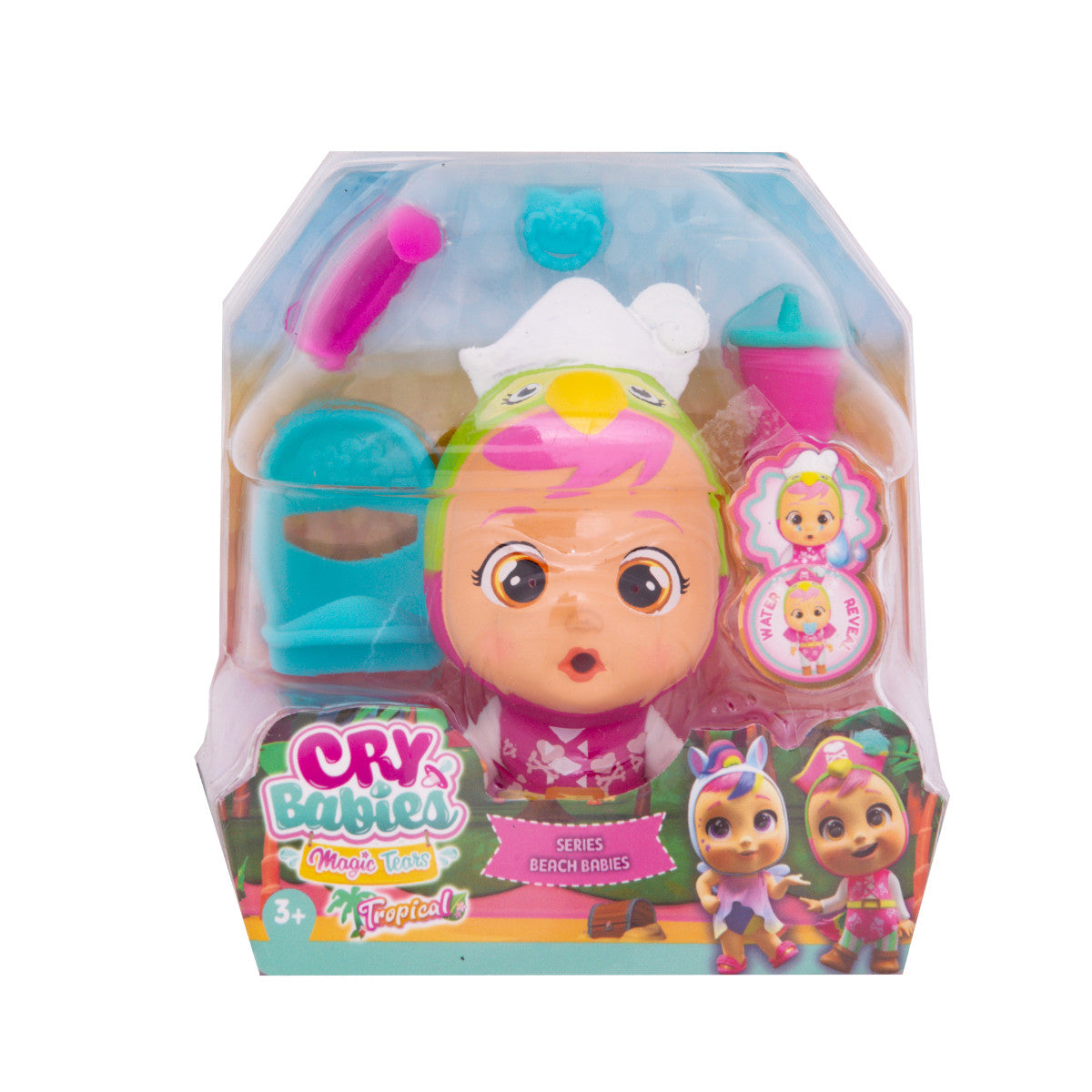 Papusa IMC Bebelus Mini Cry Babies Beach Lora, IMC916098-913233