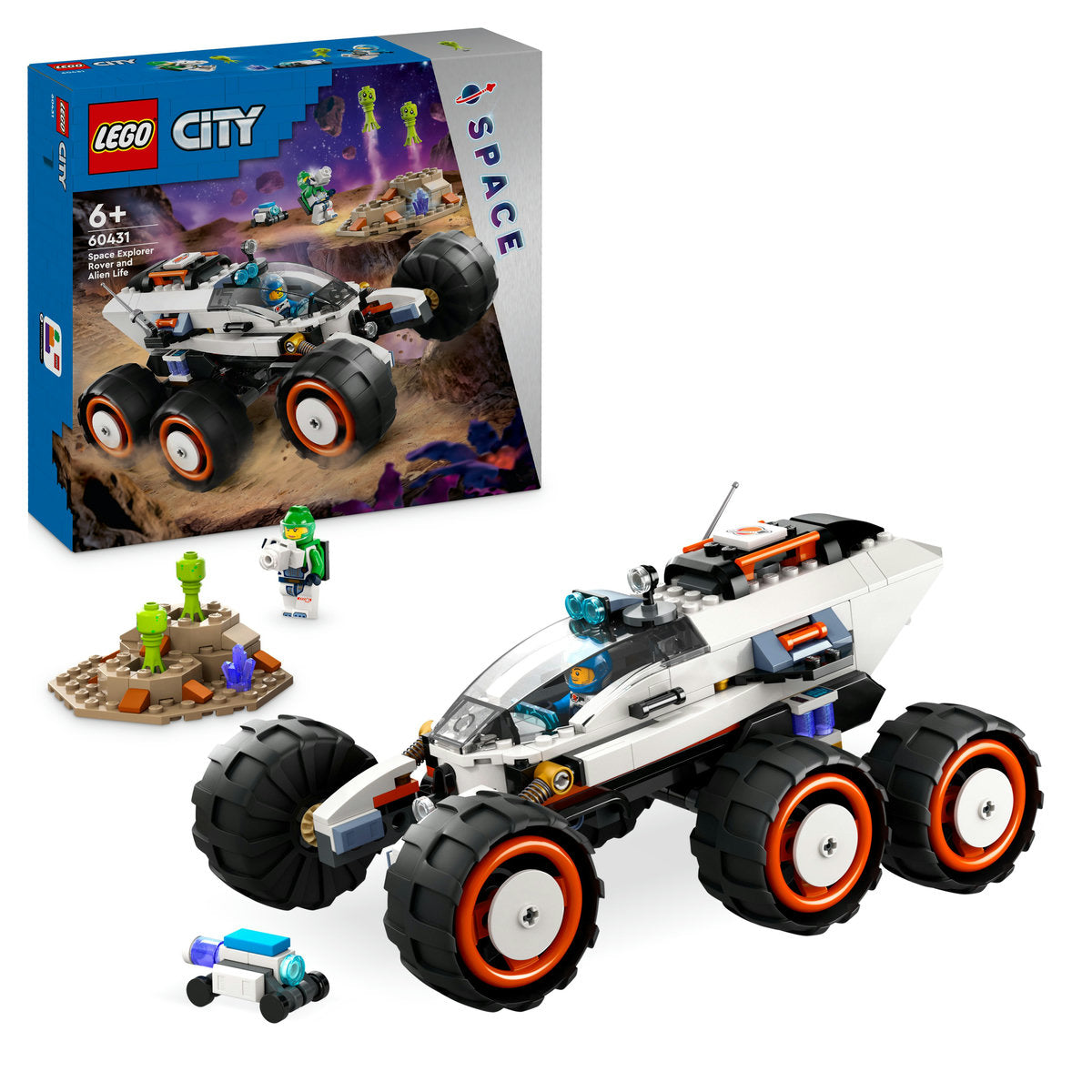 LEGO® City - Rover de Explorare si Viata Extraterestra 60431, 311 piese