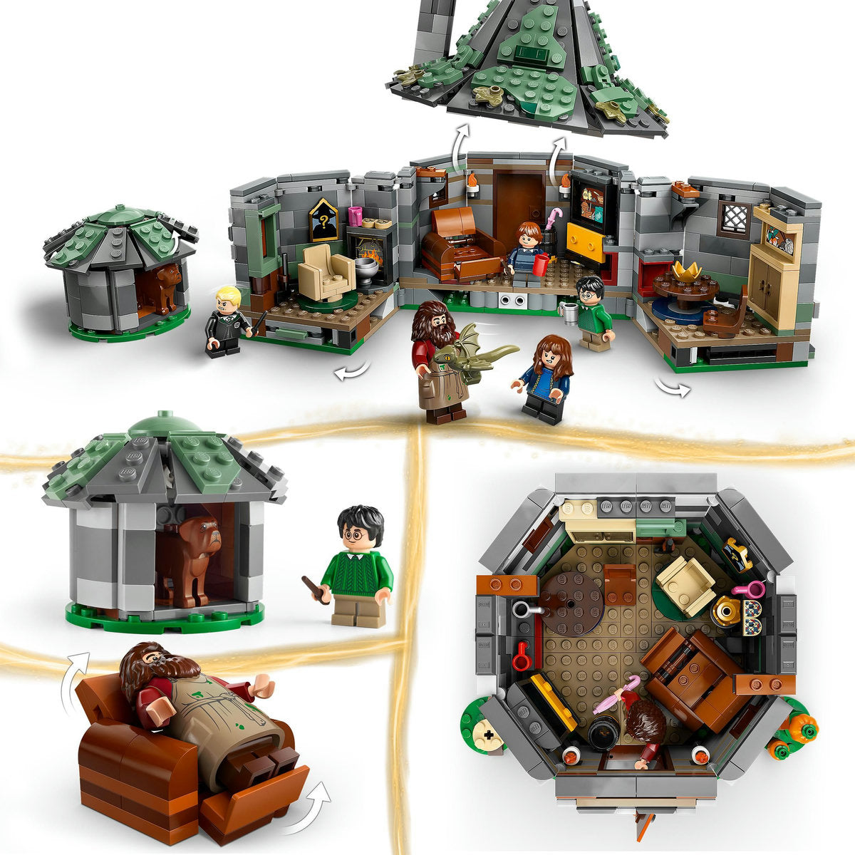 LEGO® Harry Potter™ - Coliba lui Hagrid:O vizita neasteptata 76428, 896 piese