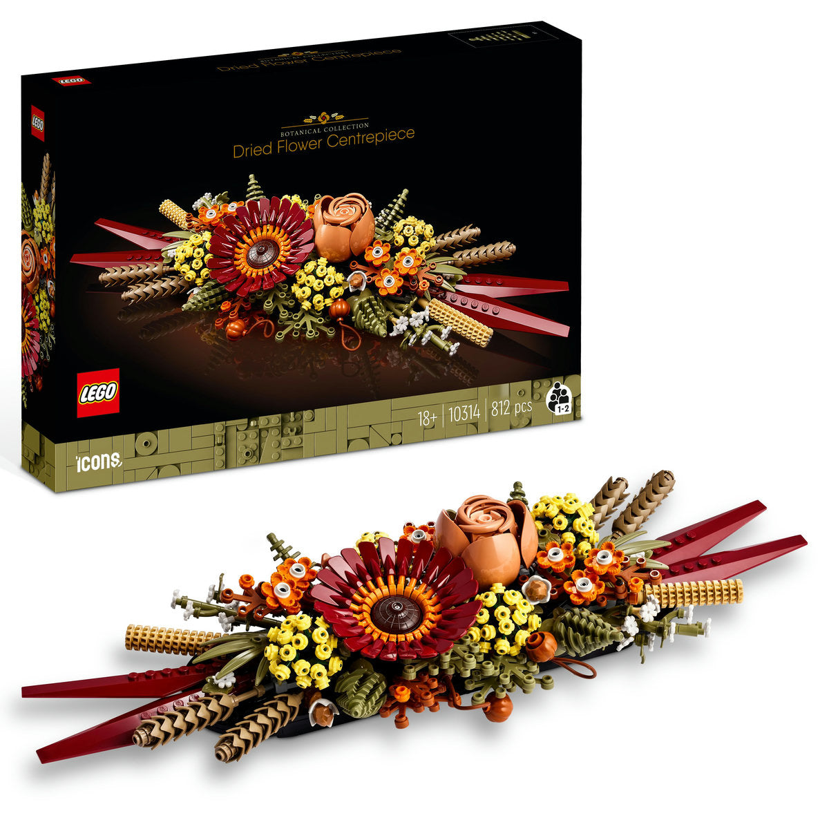 LEGO® Creator Expert - Ornament din flori uscate 10314, 812 piese