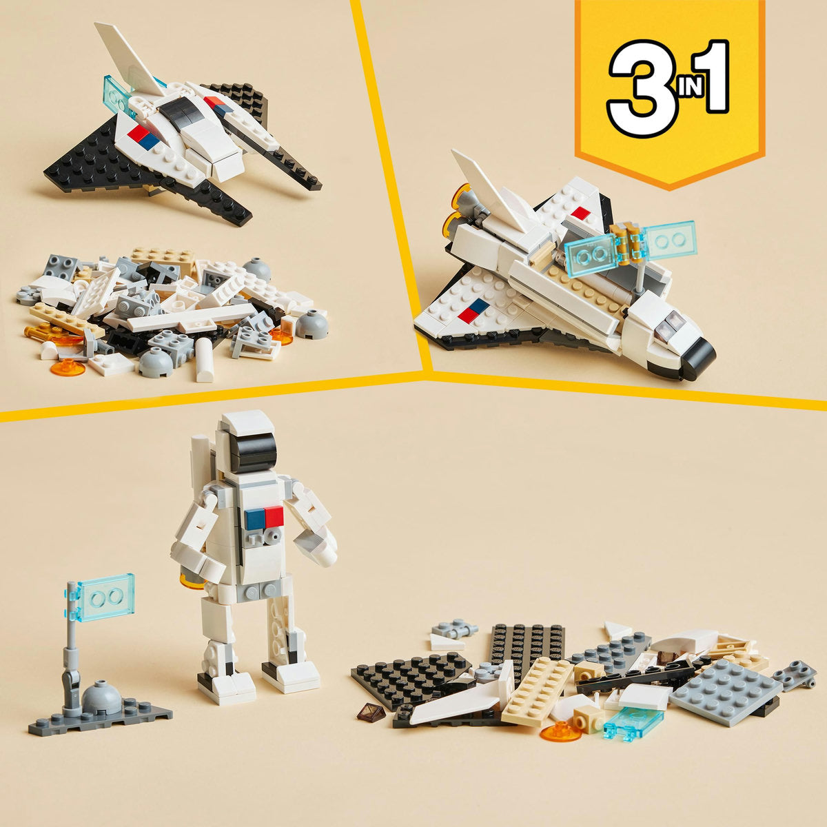 LEGO® Creator 3 in 1 - Naveta spatiala 31134, 144 piese