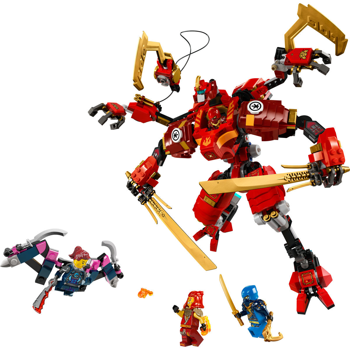 LEGO® NINJAGO® - Robotul ninja catarator al lui Kai 71812, 623 piese