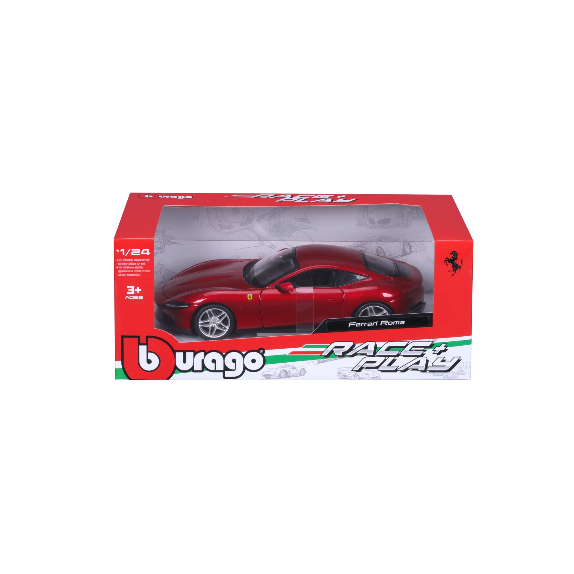 Macheta Masinuta Bburago 1:24 Ferrari Roma Rosu, BB26000-26029ROSU