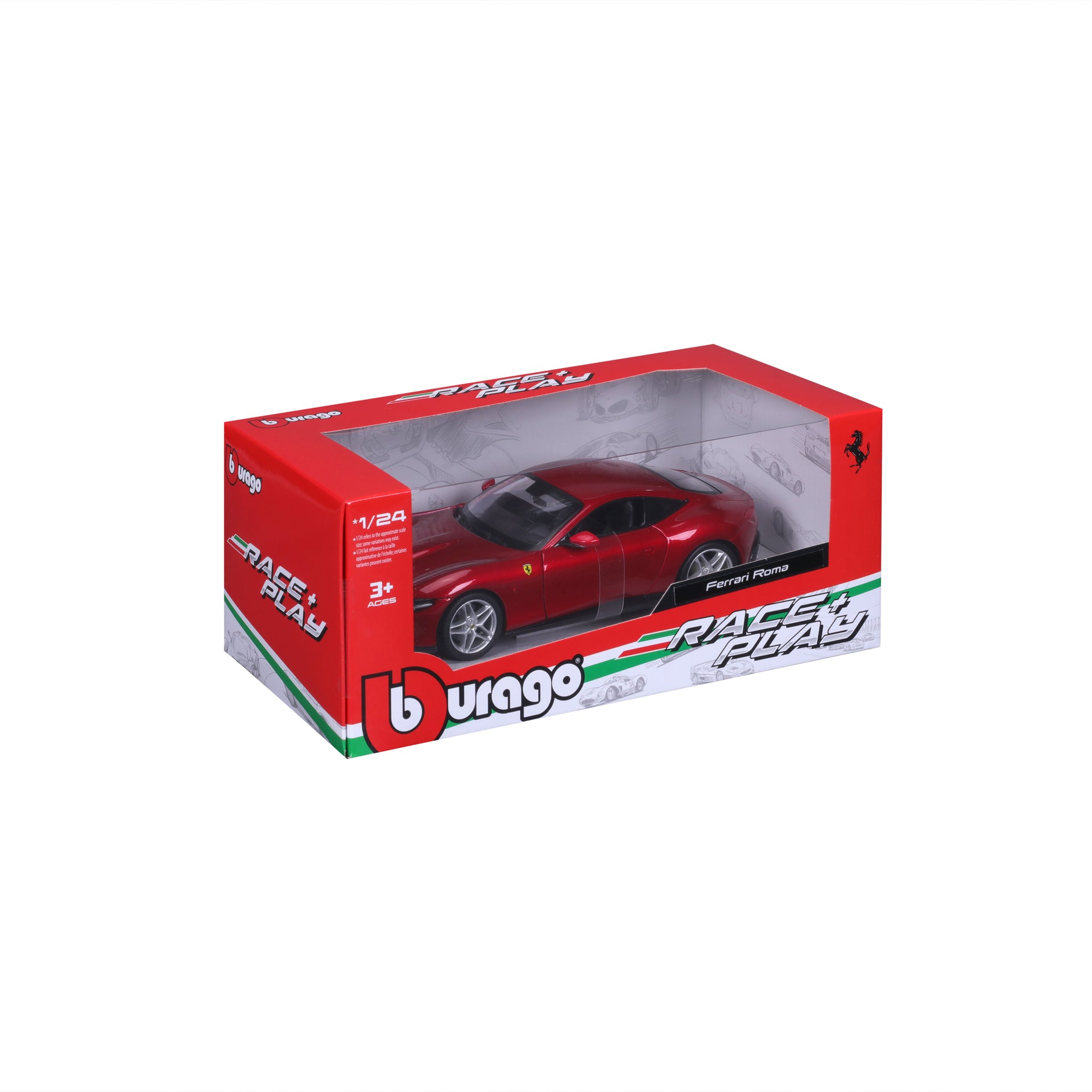 Macheta Masinuta Bburago 1:24 Ferrari Roma Rosu, BB26000-26029ROSU