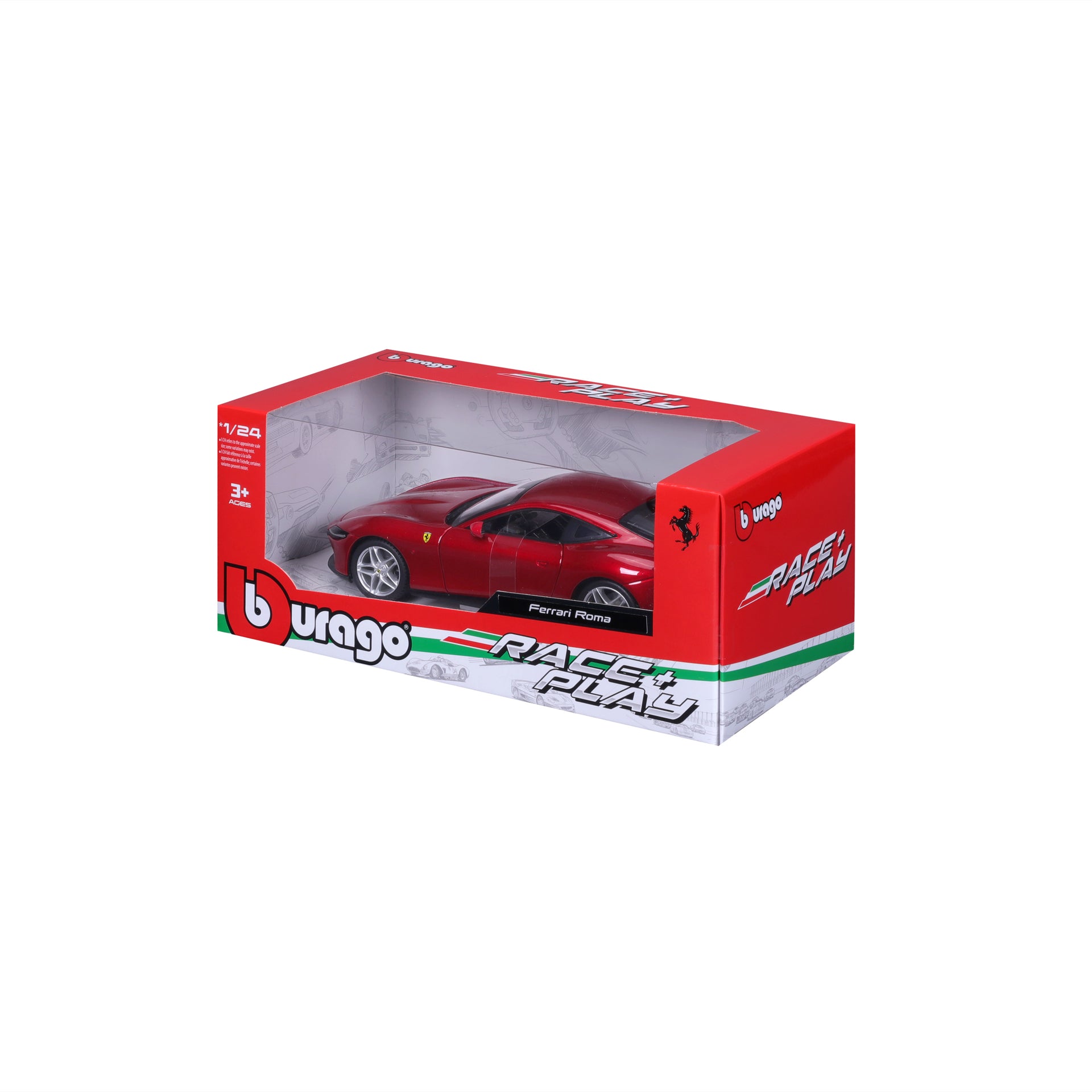 Macheta Masinuta Bburago 1:24 Ferrari Roma Rosu, BB26000-26029ROSU