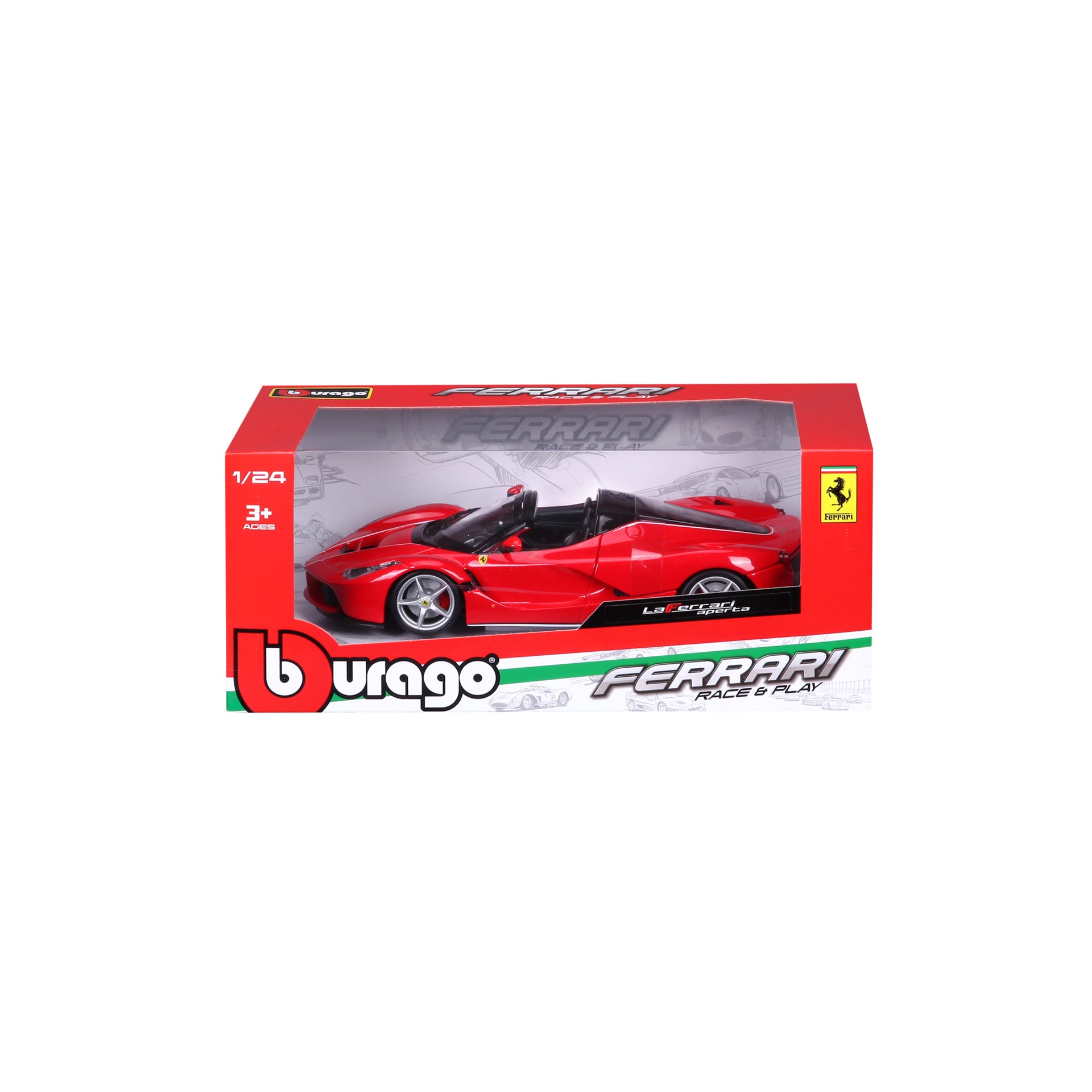 Macheta Masinuta Bburago 1:24 Ferrari LaFerrari Aperta Rosu, BB26000-26022ROSU