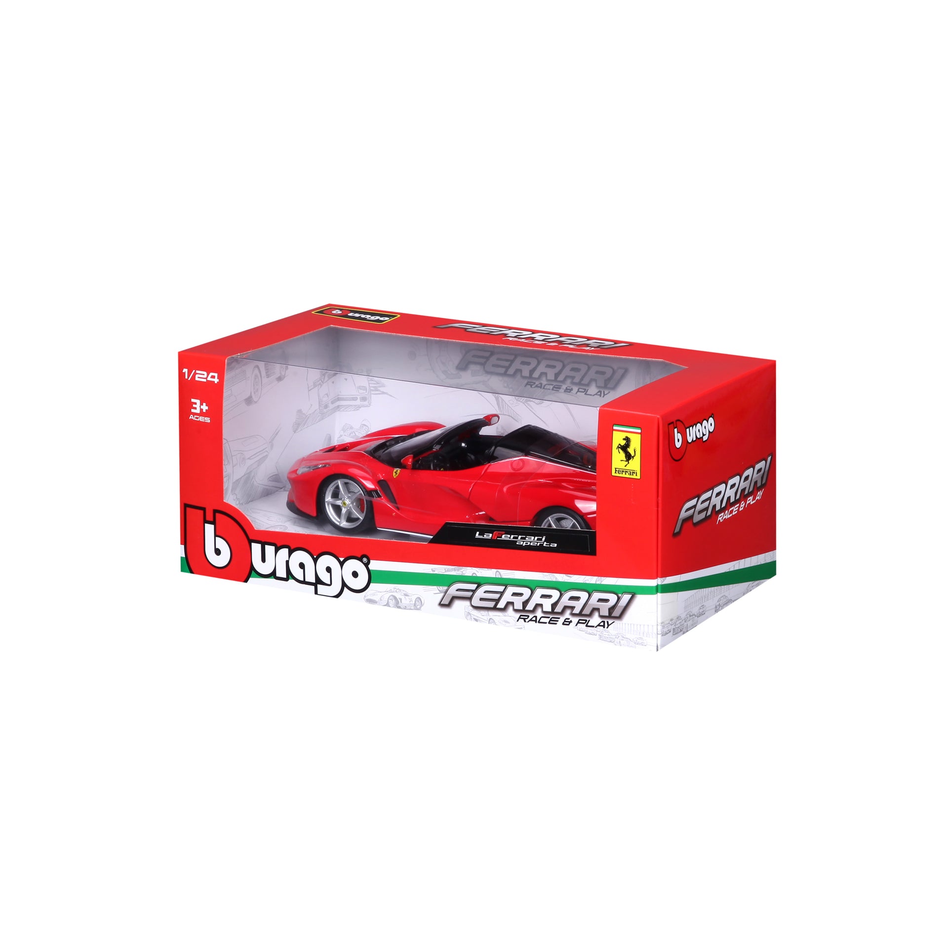 Macheta Masinuta Bburago 1:24 Ferrari LaFerrari Aperta Rosu, BB26000-26022ROSU