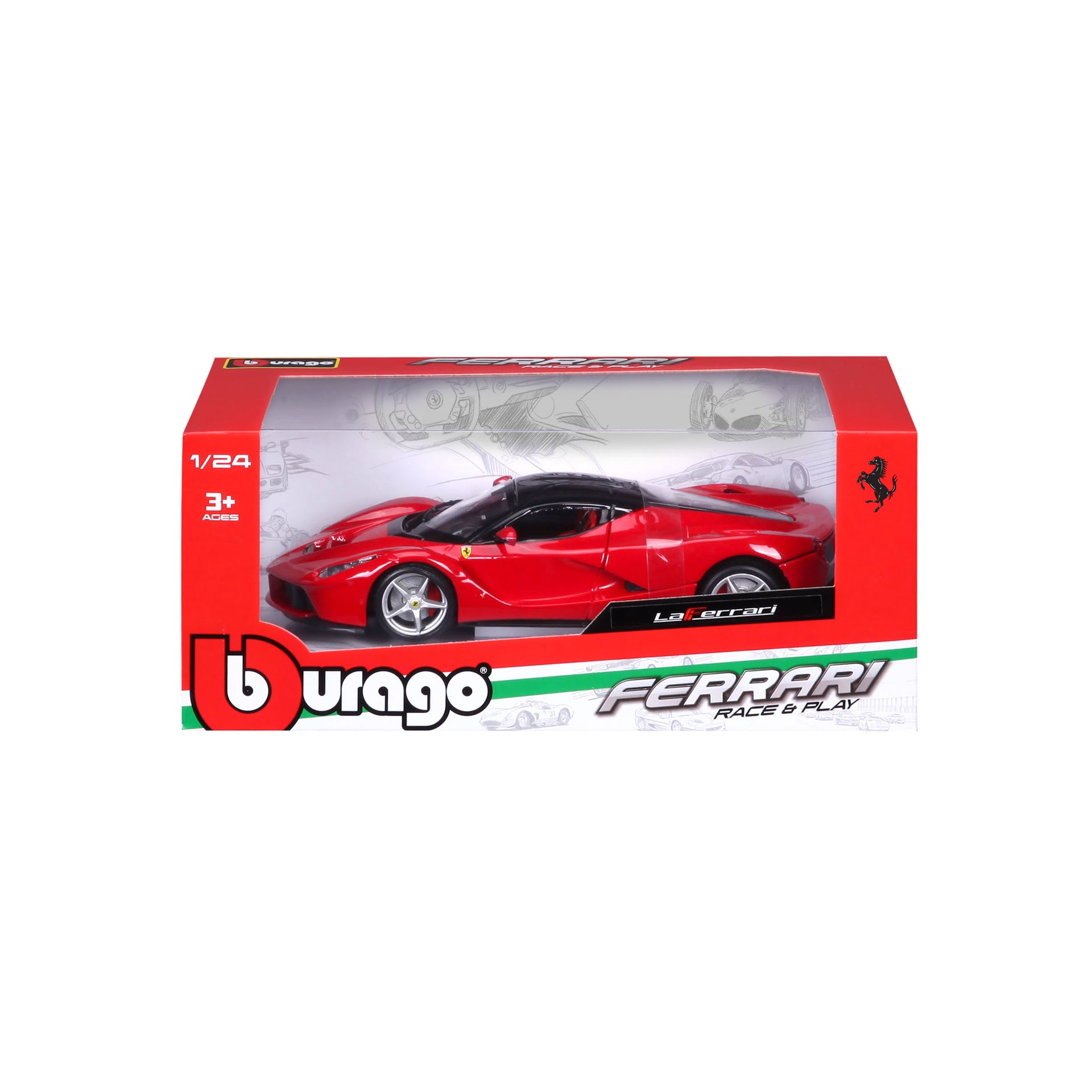 Macheta Masinuta Bburago 1:24 Ferrari LaFerarri Rosu, BB26000-26001ROSU