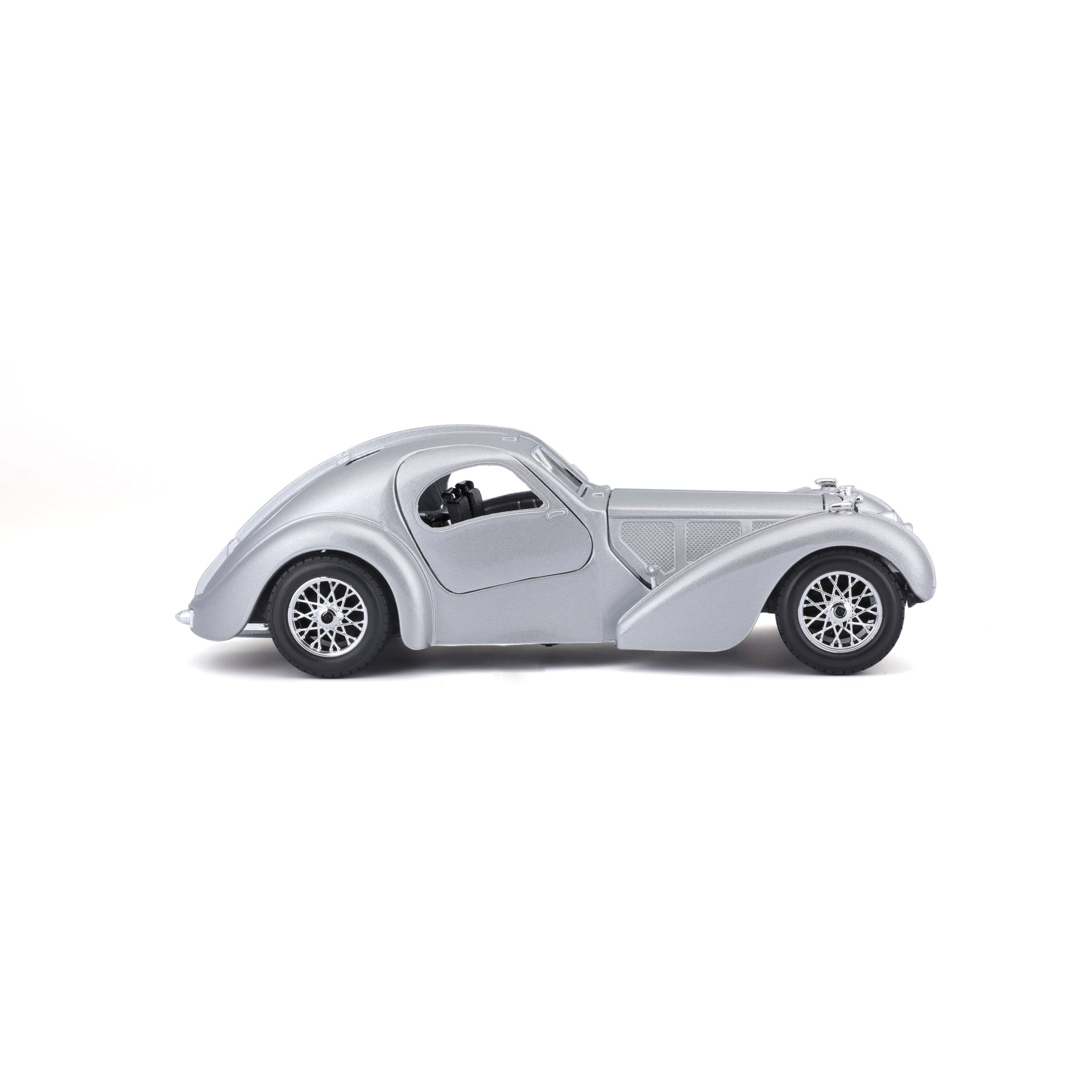 Macheta Masinuta Bburago 1:24 Bugatti Atlantic Argintiu, BB20001B-22092