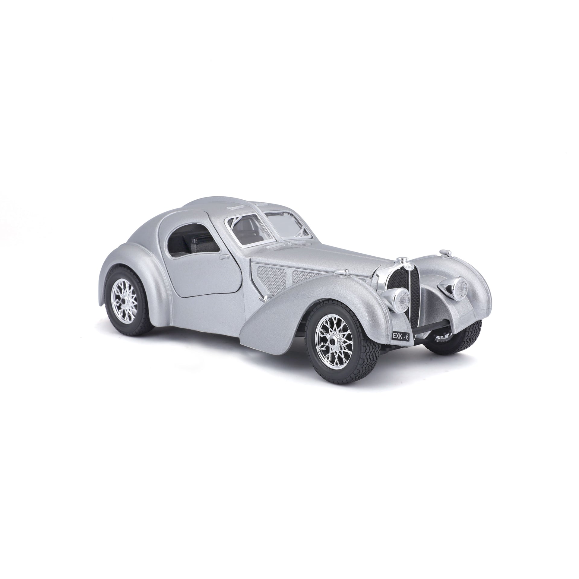 Macheta Masinuta Bburago 1:24 Bugatti Atlantic Argintiu, BB20001B-22092