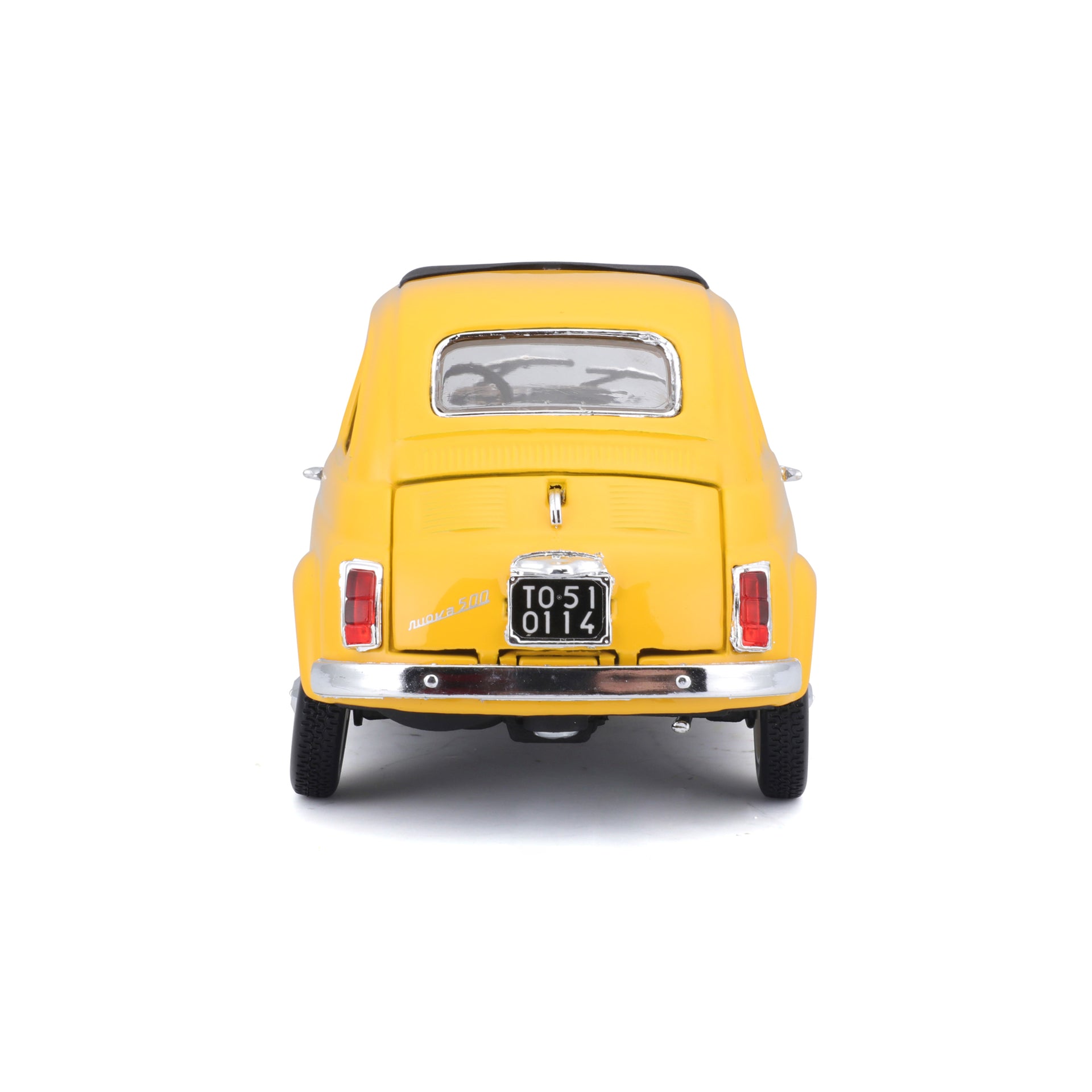 Macheta Masinuta BBurago 1:24 Fiat 500F 1965 Galben, BB20001B-22098