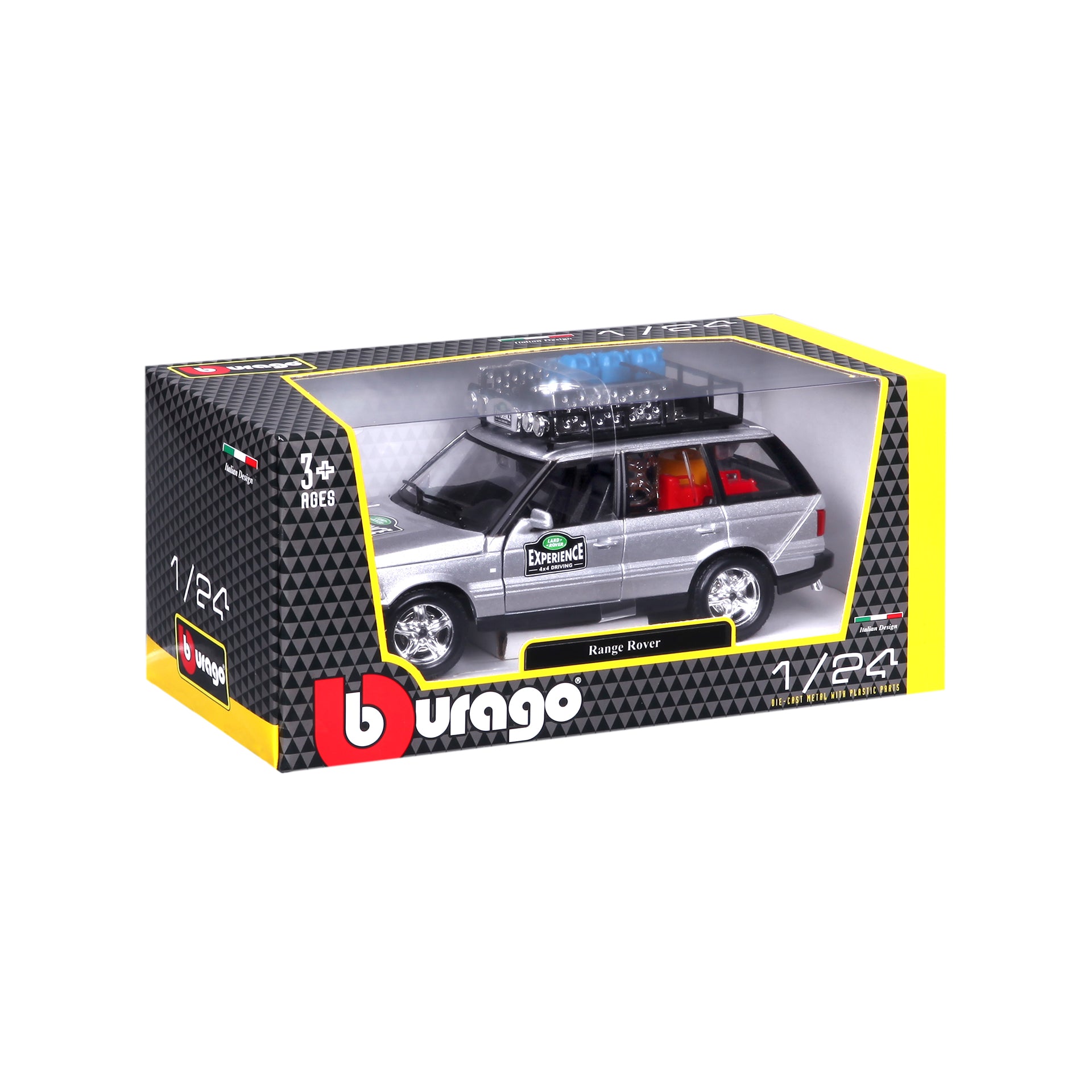 Macheta Masinuta Bburago 1:24 Range Rover Argintiu, BB20001B-22061