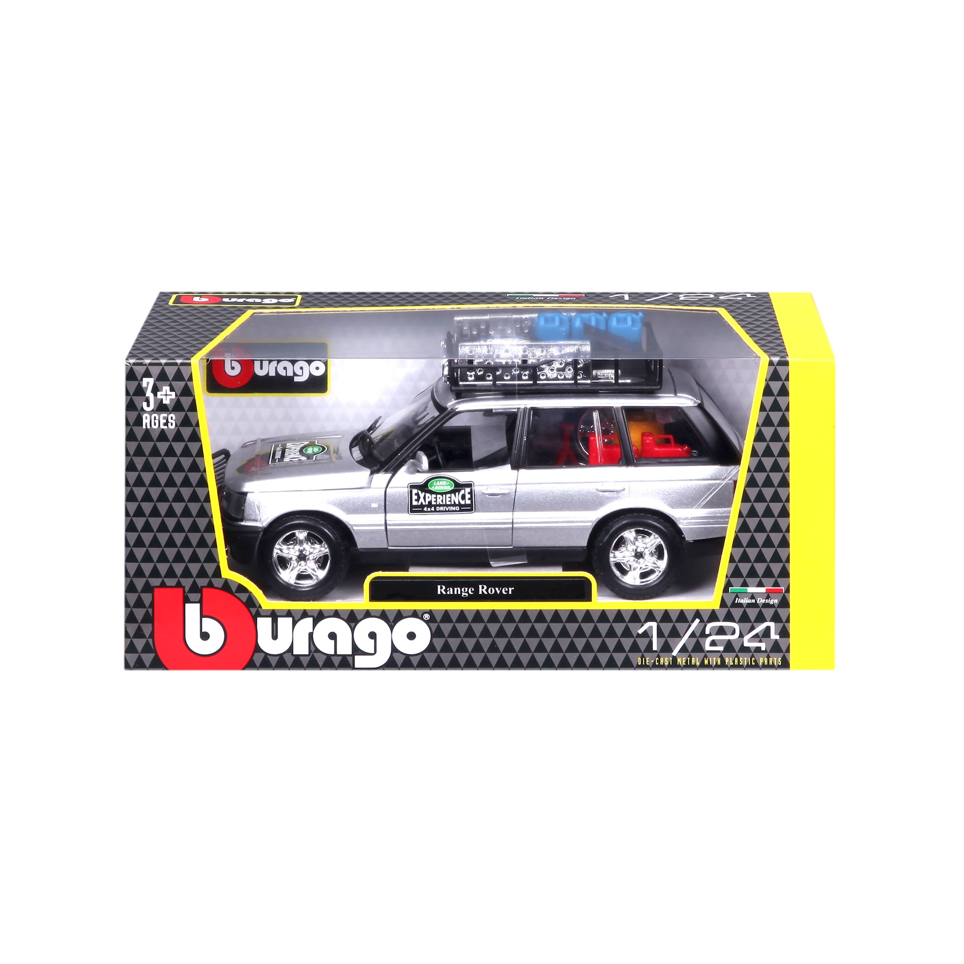 Macheta Masinuta Bburago 1:24 Range Rover Argintiu, BB20001B-22061