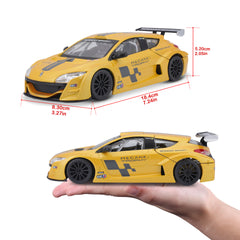 Macheta Masinuta Bburago 1:24 Renault Megane Trophy Galben Metalizat, BB20001B-22115