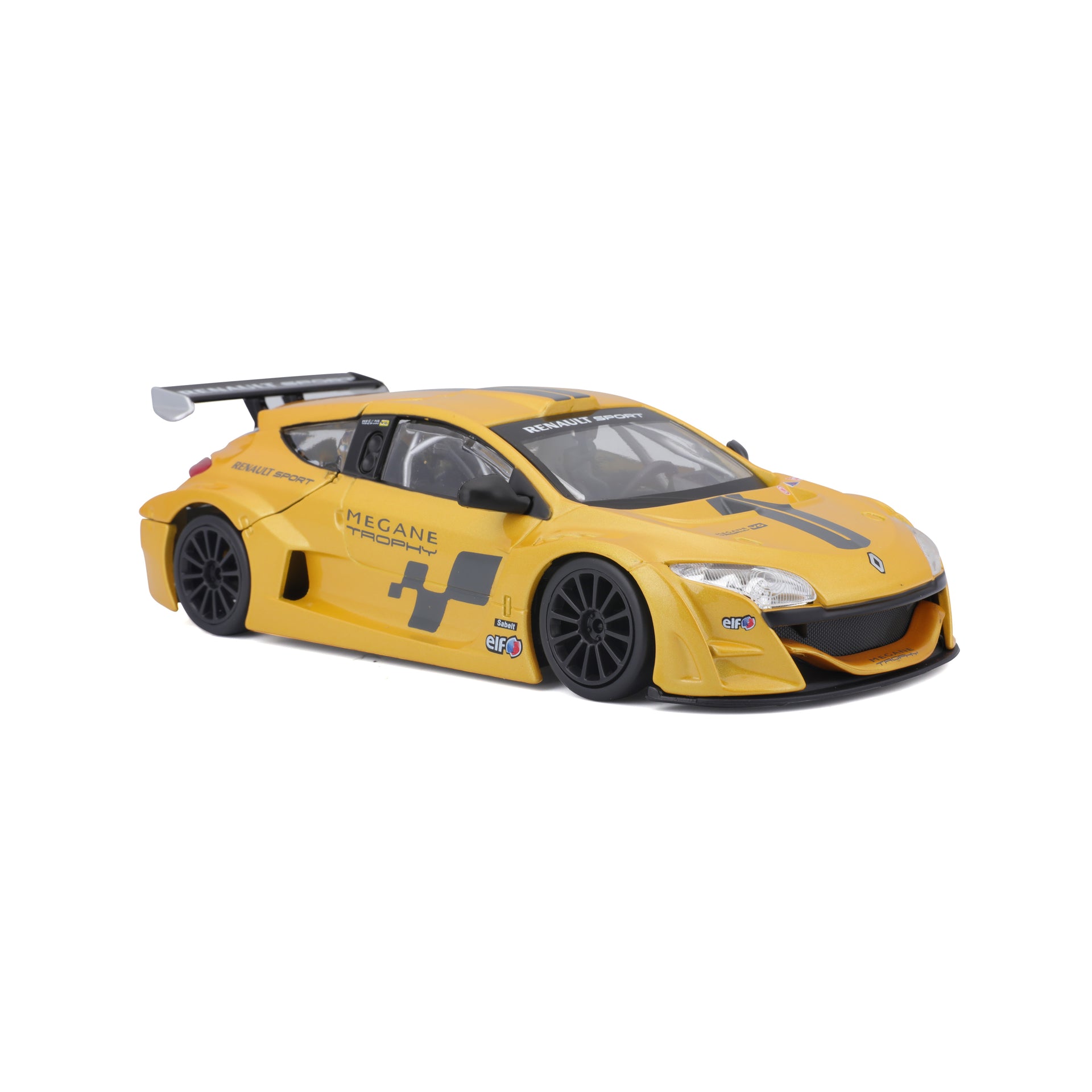 Macheta Masinuta Bburago 1:24 Renault Megane Trophy Galben Metalizat, BB20001B-22115